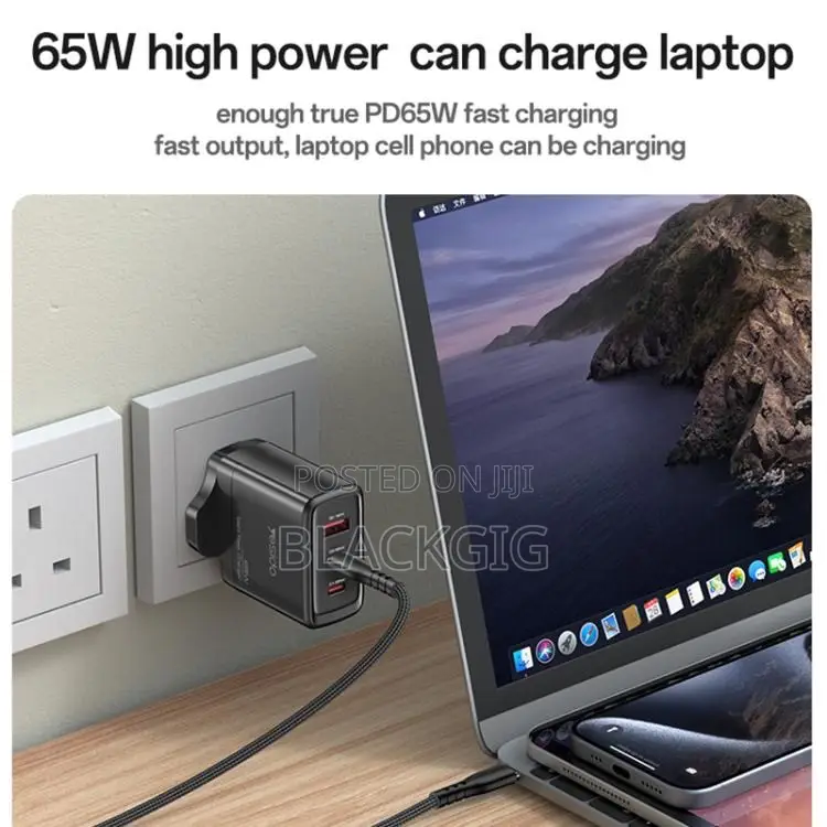 65w Typec Laptop Charger Head Macbook Samsung Super Fast Charger