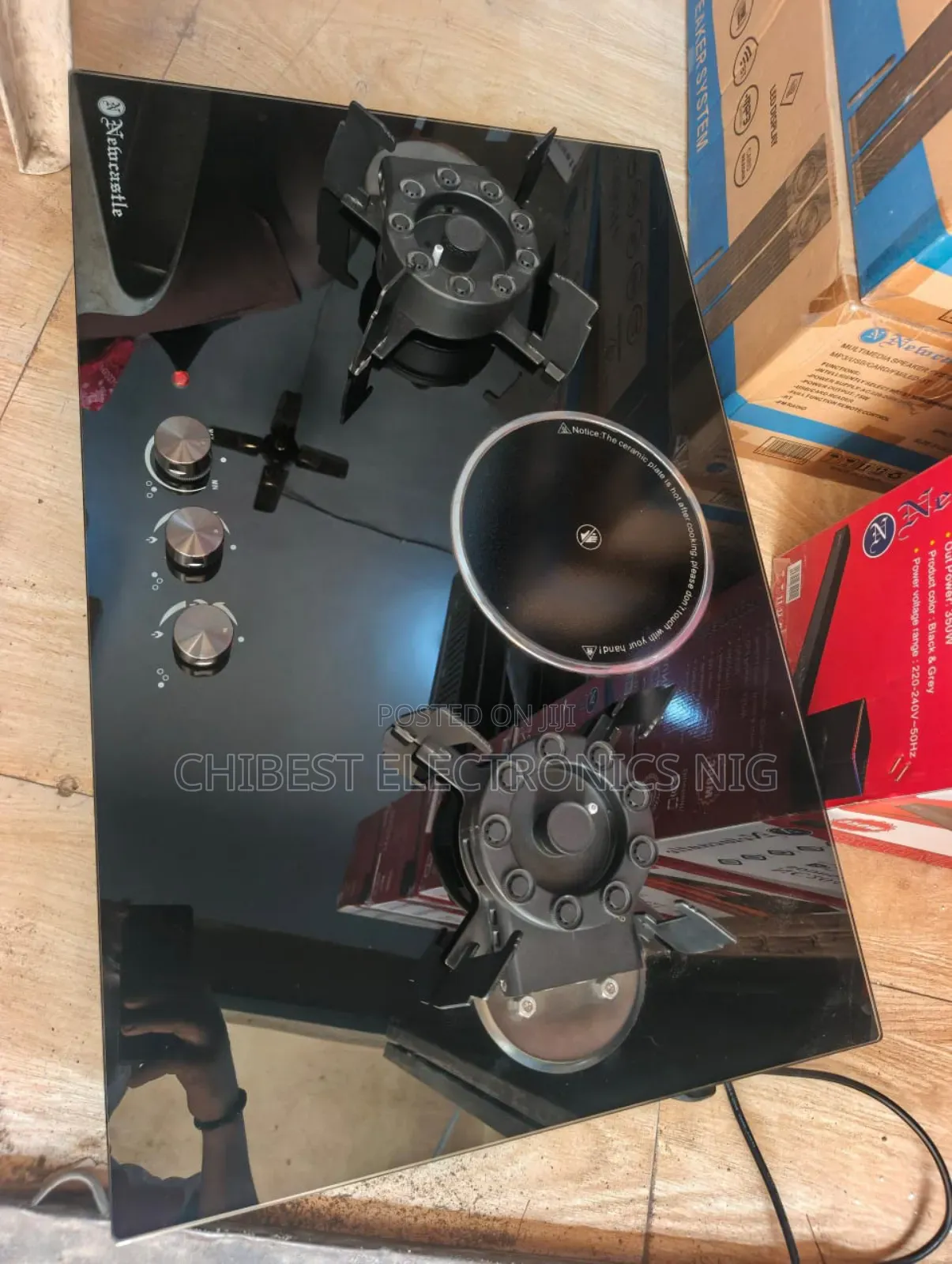 Original Quality Newcastle Built-in 2+1 Flips Up Gas Electric Cooker
