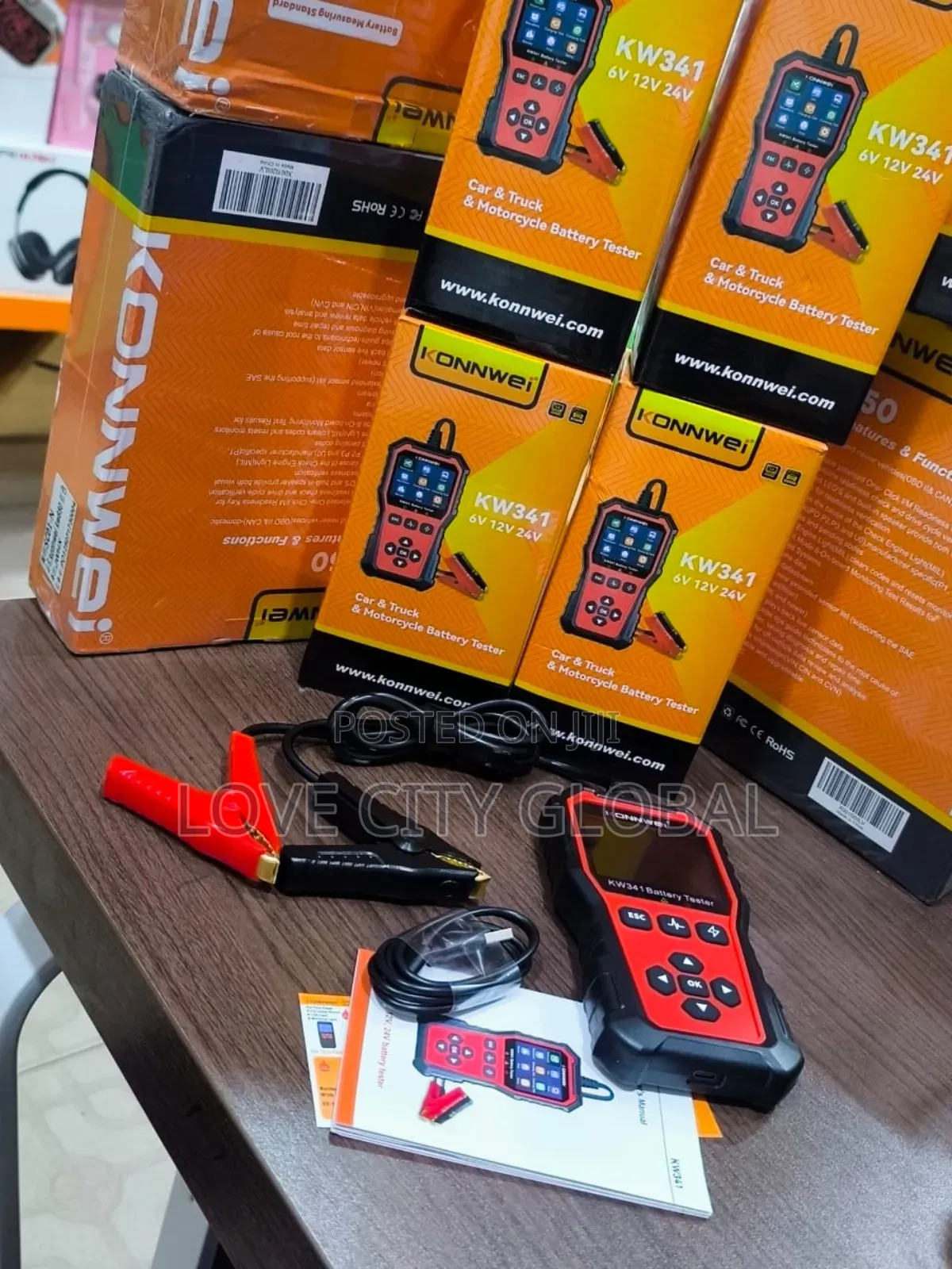Konnwei Kw341 Car Motorcycle Truck Battery Tester 6v 12v 24v Scanner