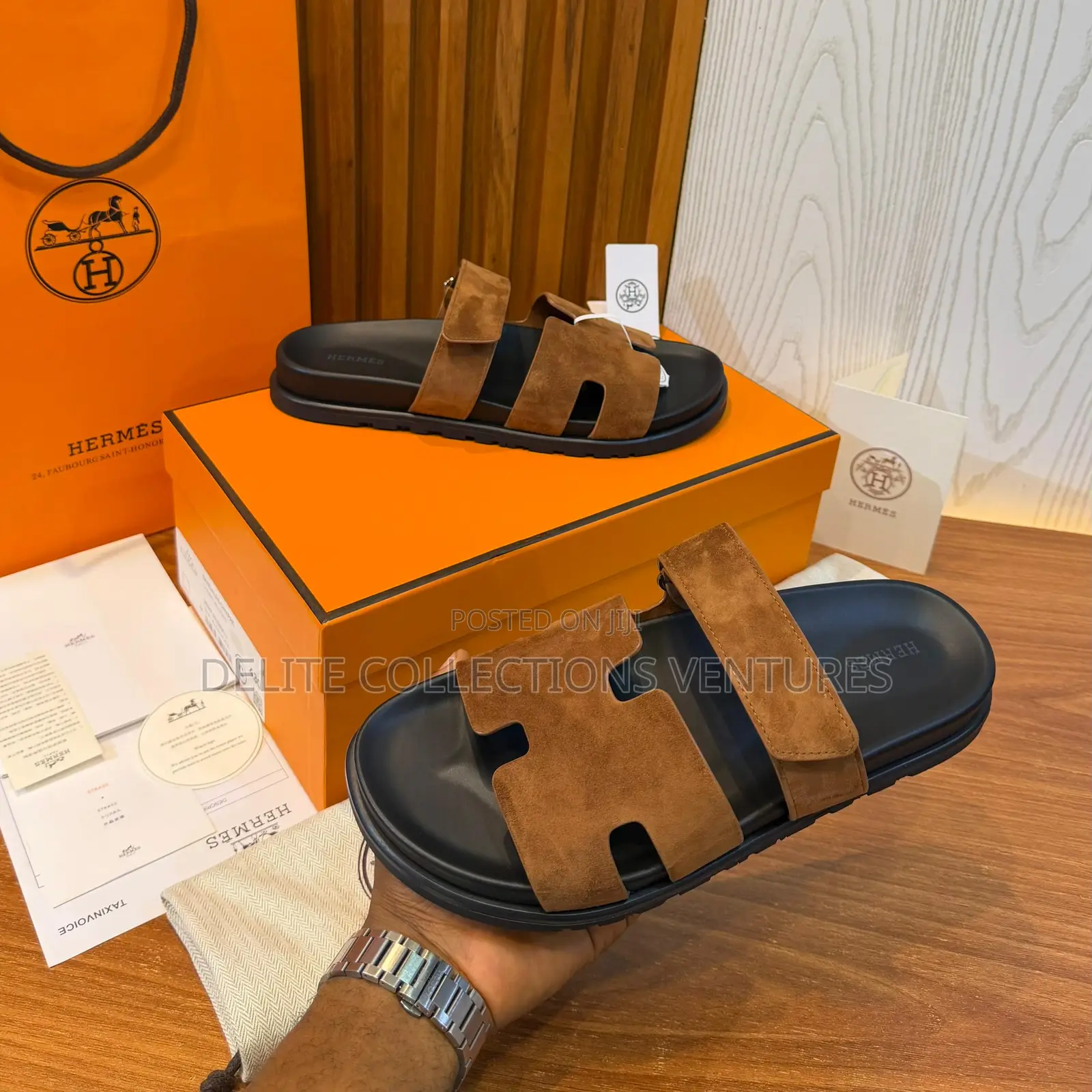 Original Bleu and Ss25 Hermeś Chypre Sandal