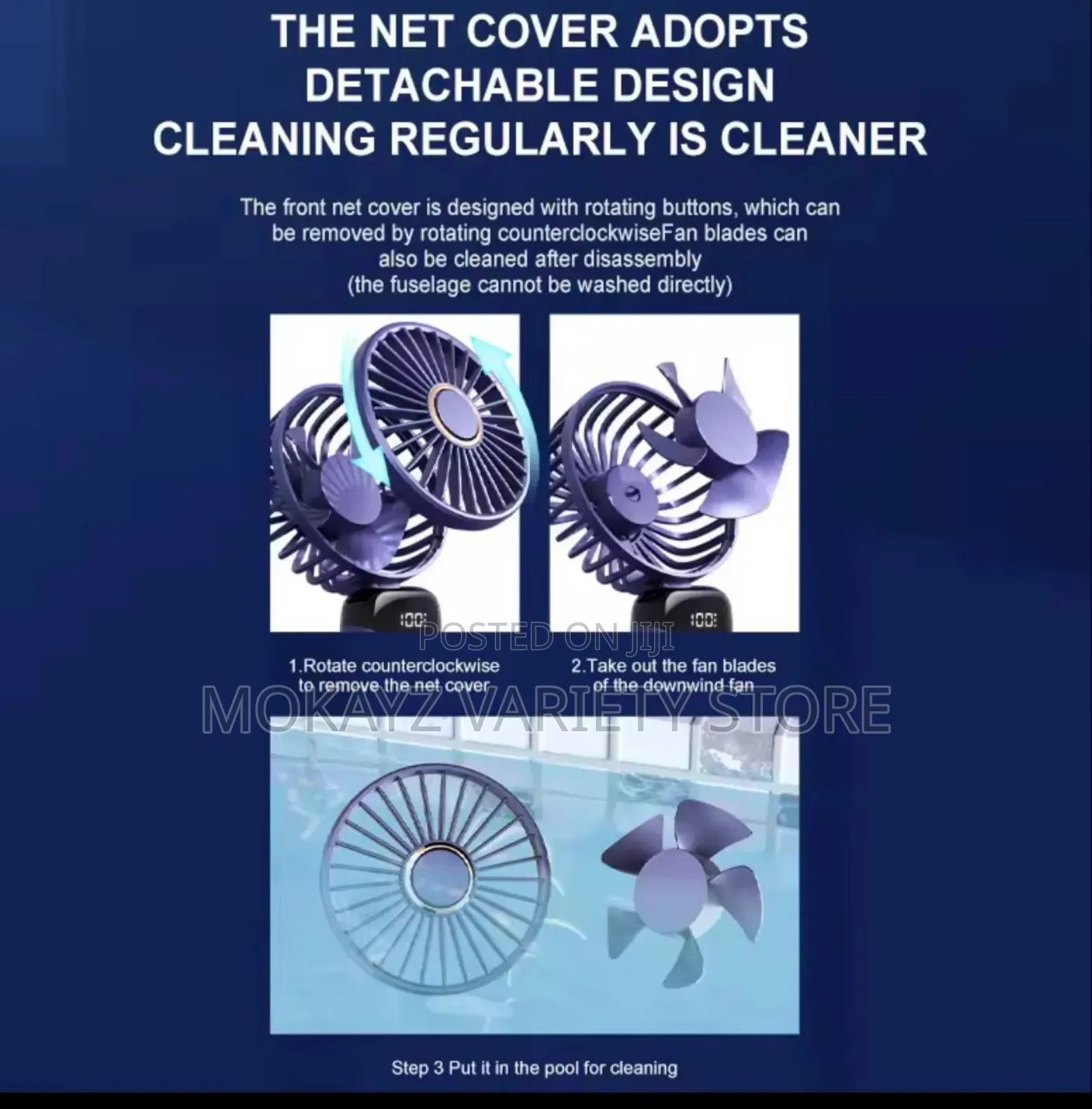 Portable Rechargeable Digital Display Table / Hand Fan (Sx-122)