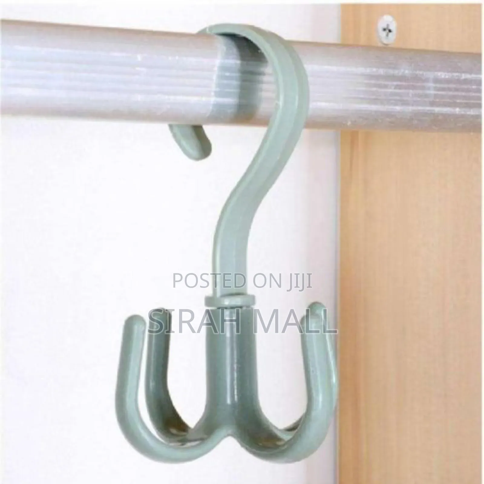 2pcs of Four Rotable Claw Hook Wardrobe Multi Functional Hangers