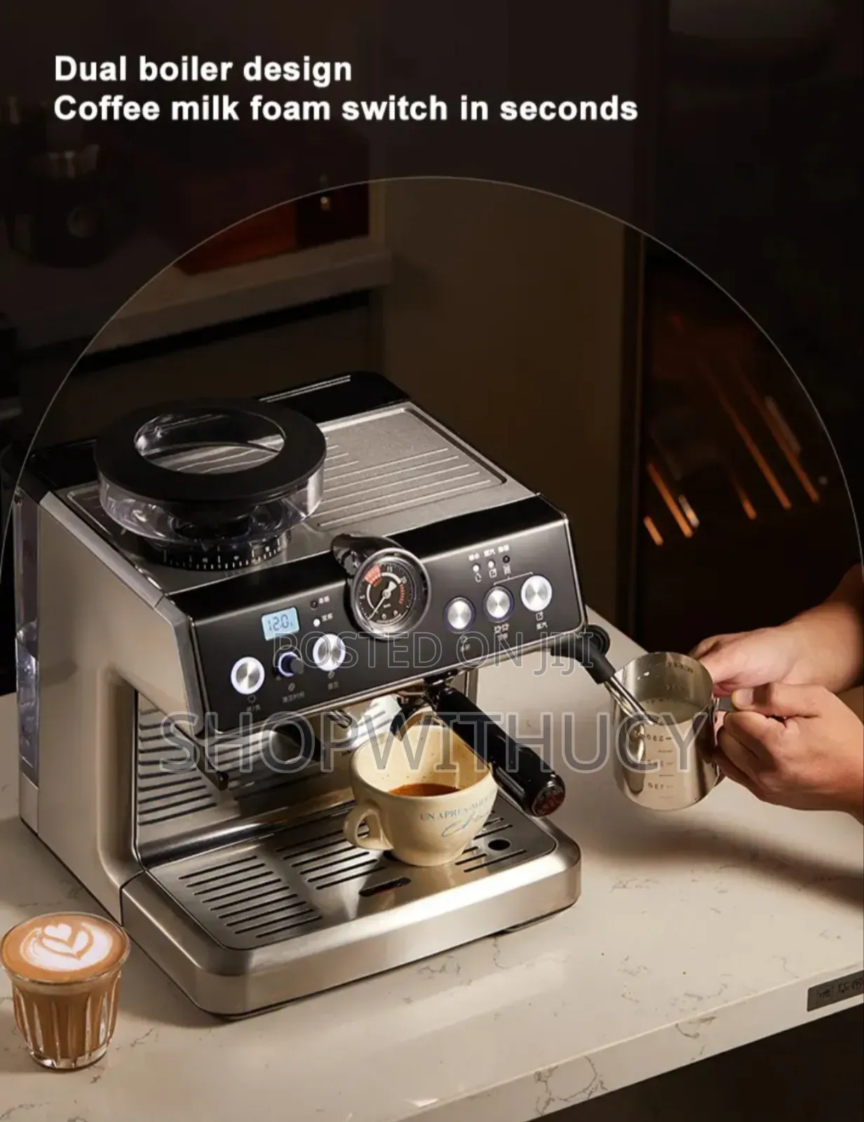 Duvel Premium Multifunctional Espresso Coffee Maker With Grinder
