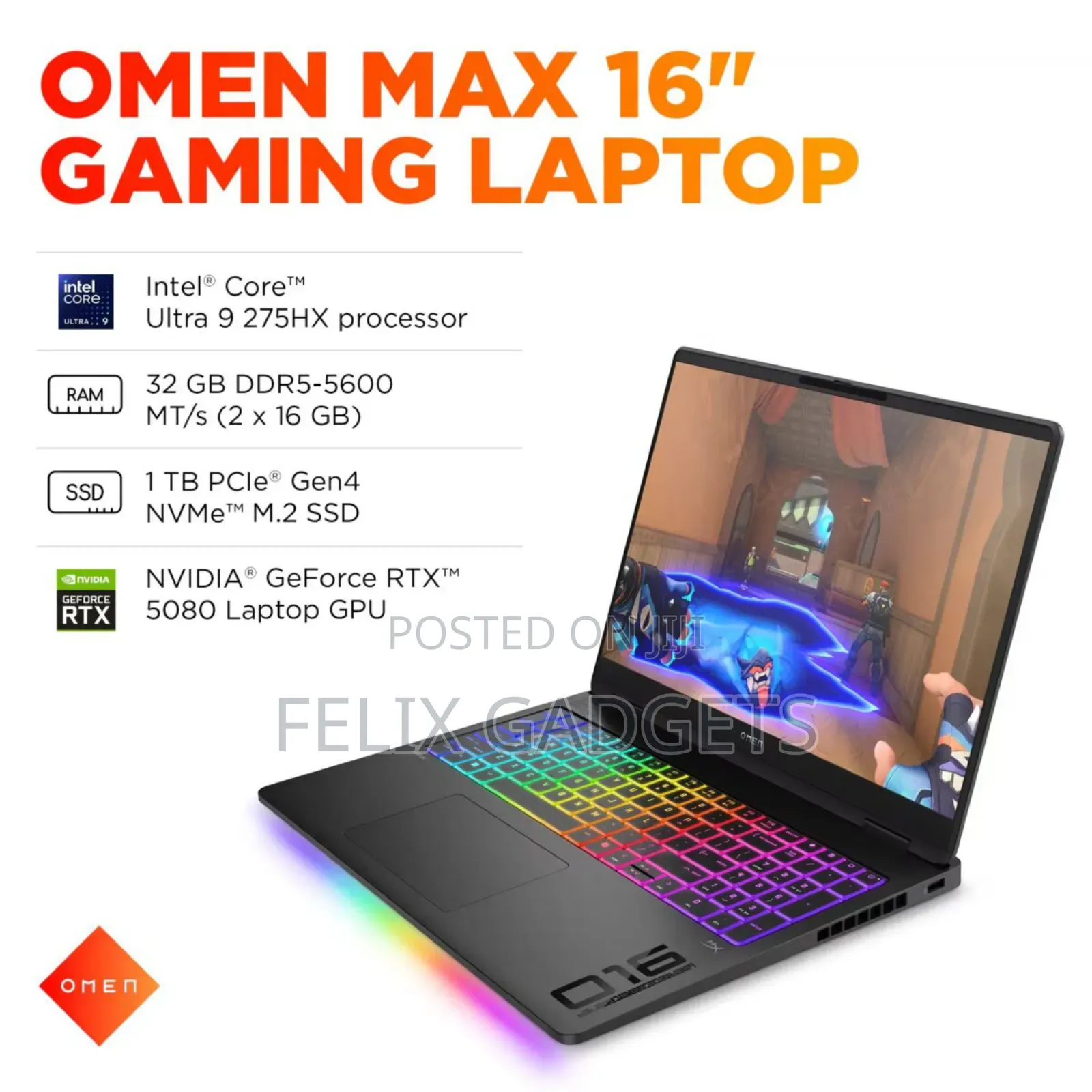 Laptop HP Omen Max 16 32GB Intel Core Ultra 9 SSD 2T