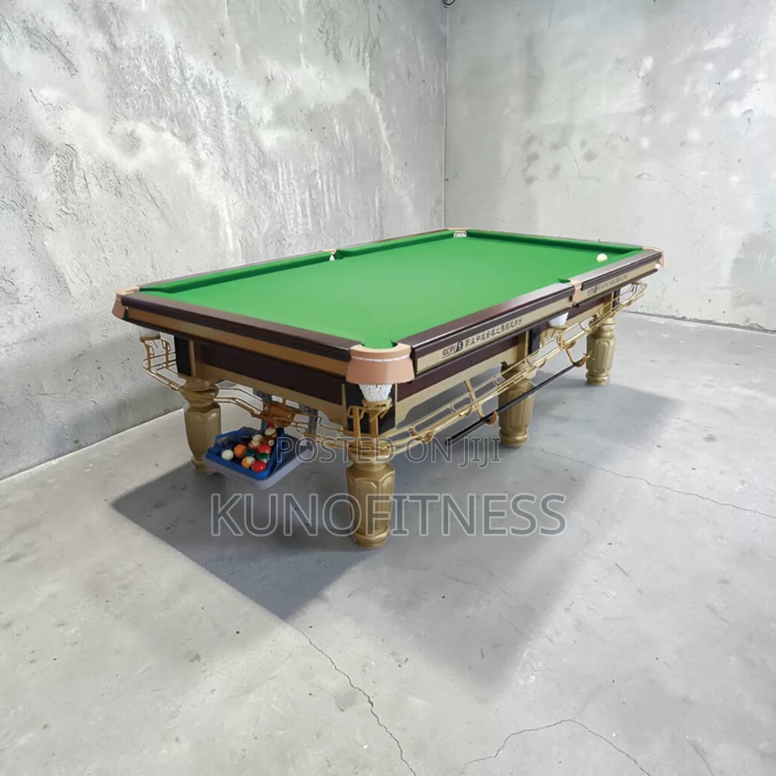 Professional 12ft Marble Billiard Table With Accessories – Game Room