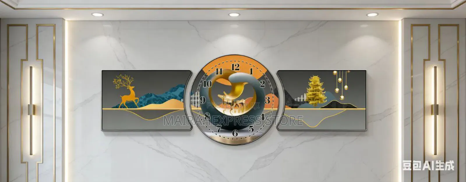 3 in 1 Frame Decor Wall Clock Ts