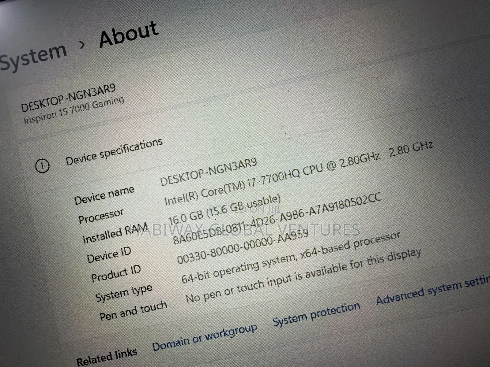 Laptop Dell Inspiron 15 7000 16GB Intel Core i7 HDD+SSD 256GB