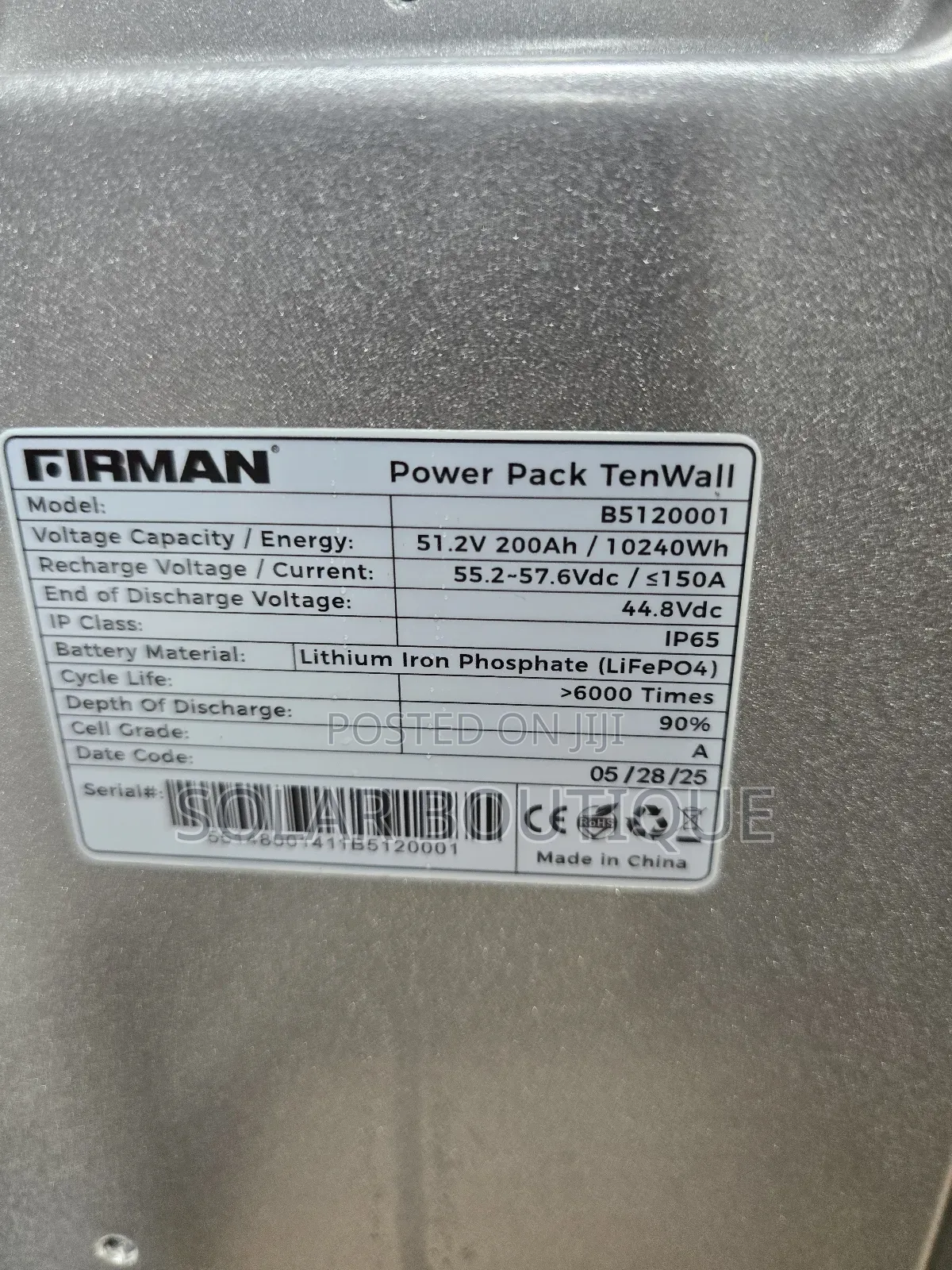 10kwh 48v Sumec Firman Lithium Battery