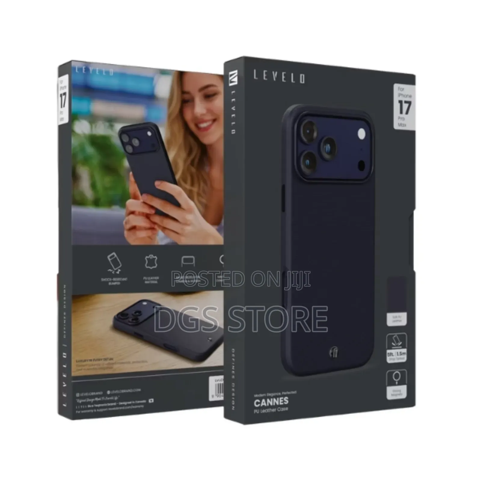Levelo Cannes Pu Leather Case for iPhone 17 Pro Max