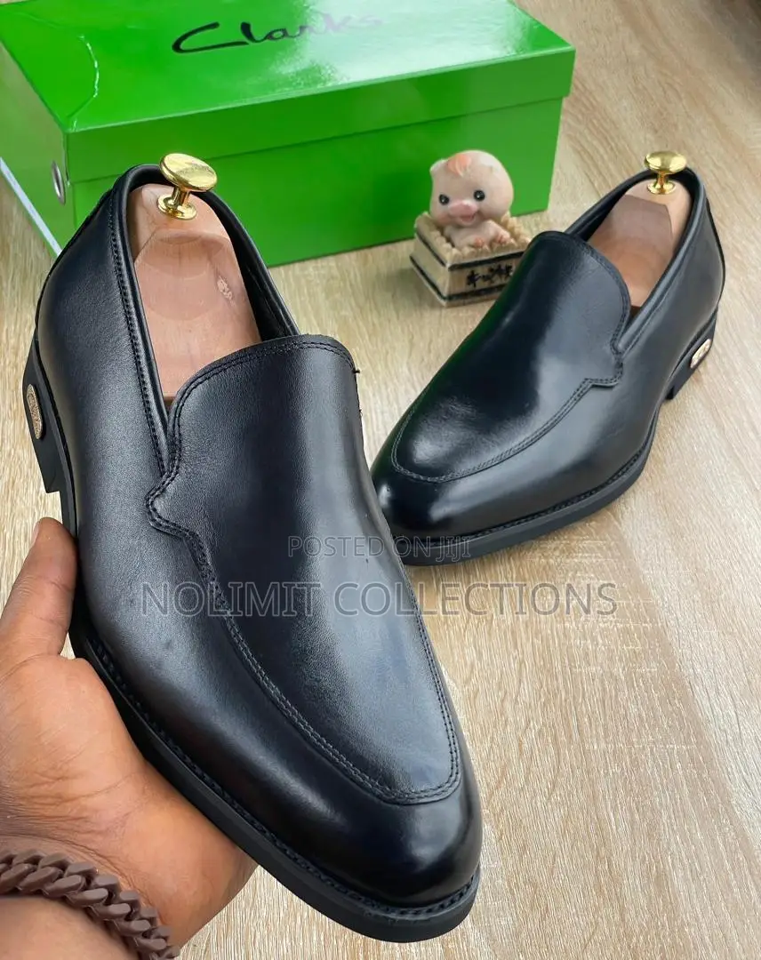 Clarks Men's Polished Leather Slip-on Loafers