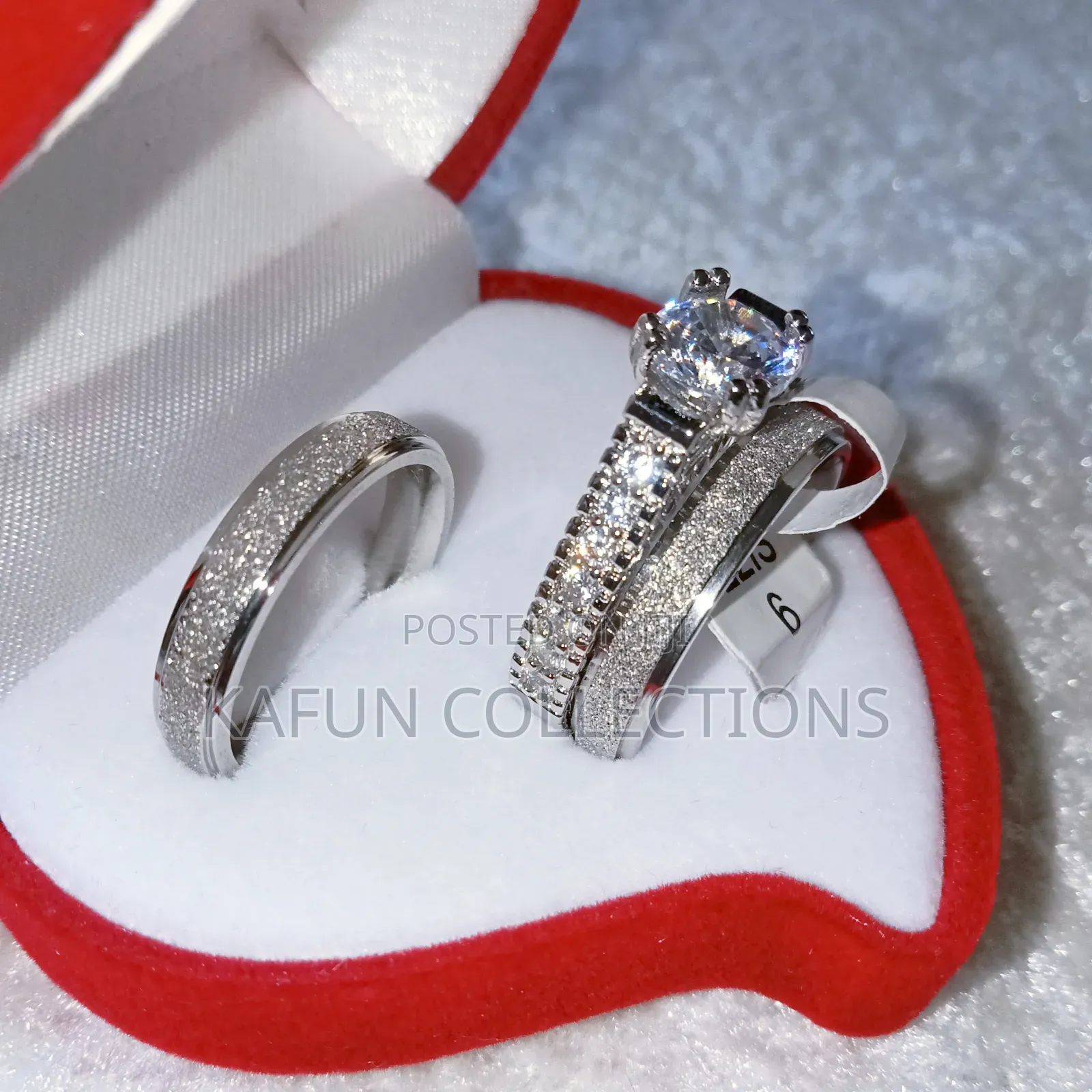 Titanium Steel and Zirconia Wedding Rings Set.