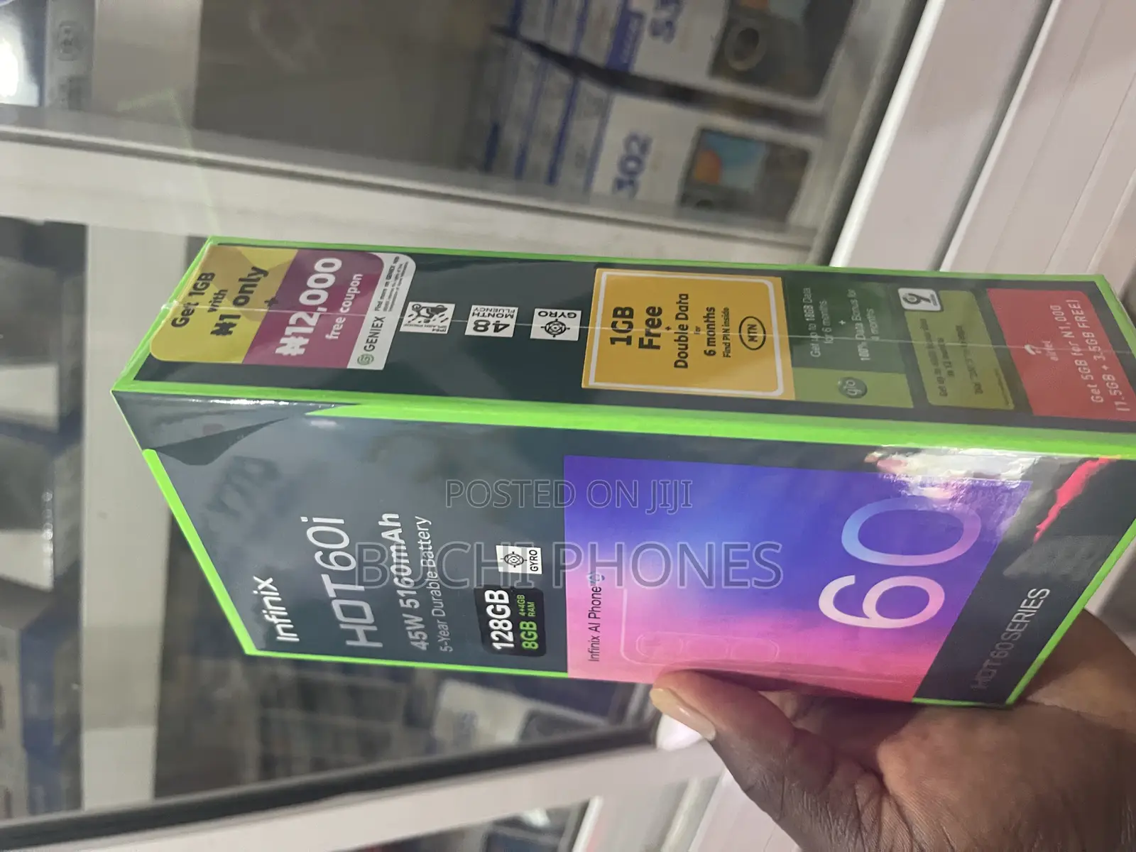 New Infinix Hot 60i 128 GB Black