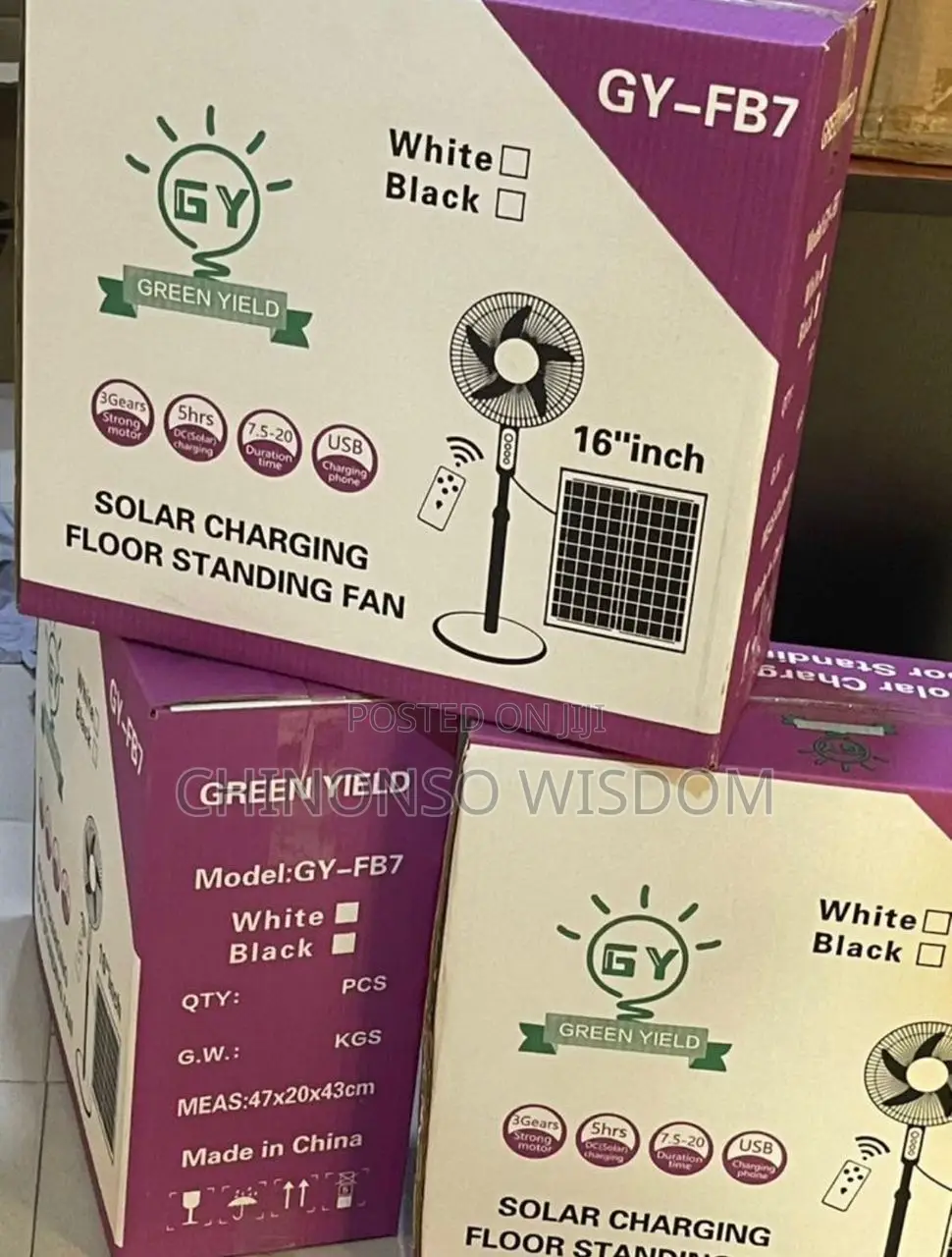 16 Inches Solar Fan