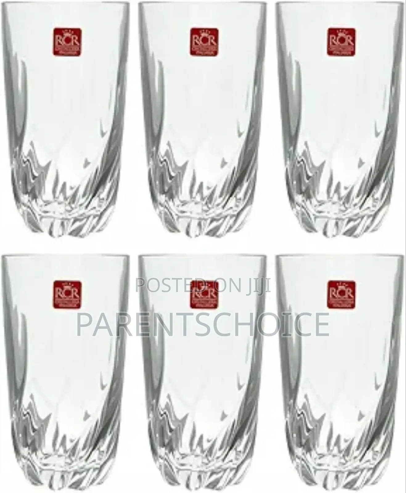 Trix Highball Glass Tumblers / Timeless Whiskey Glasses Tumbler -6pcs