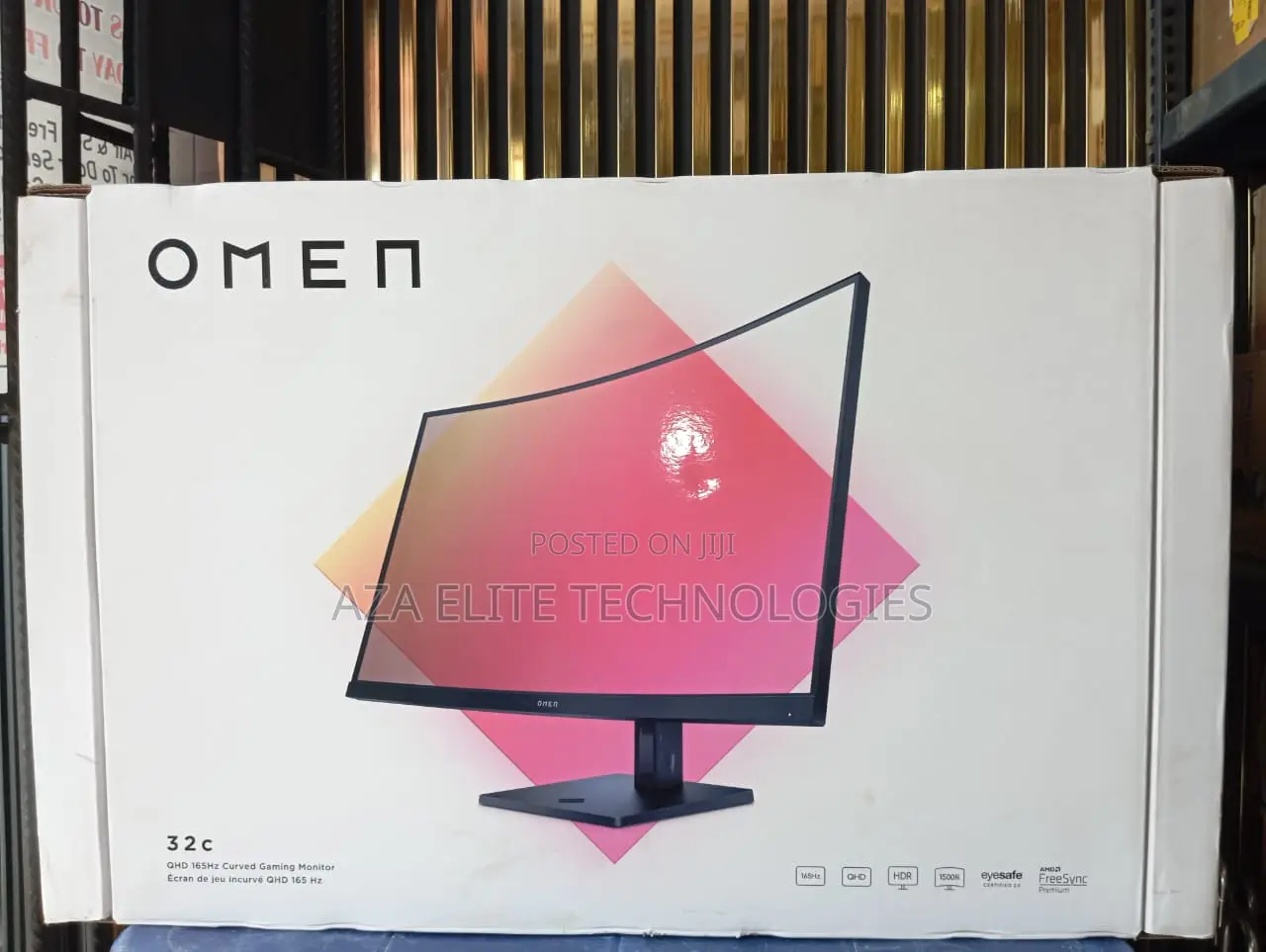 Hp Omen 32c QHD 165hz Curved Gaming Monitor, QHD Display (2560 X 1440)