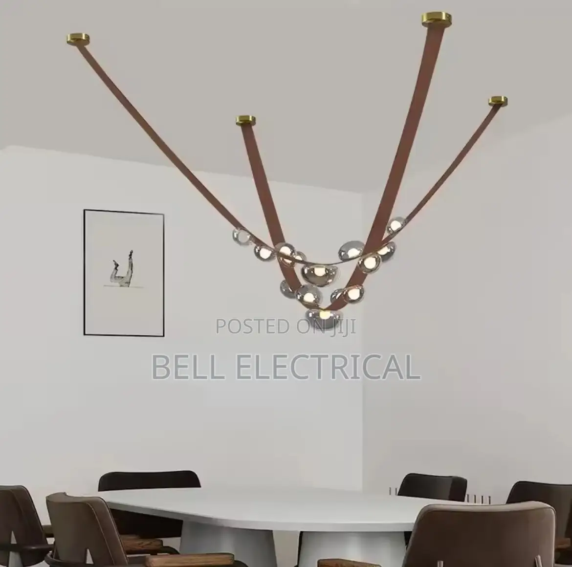 Nordic Minimalist Belt Pendant Available in Black and Brown