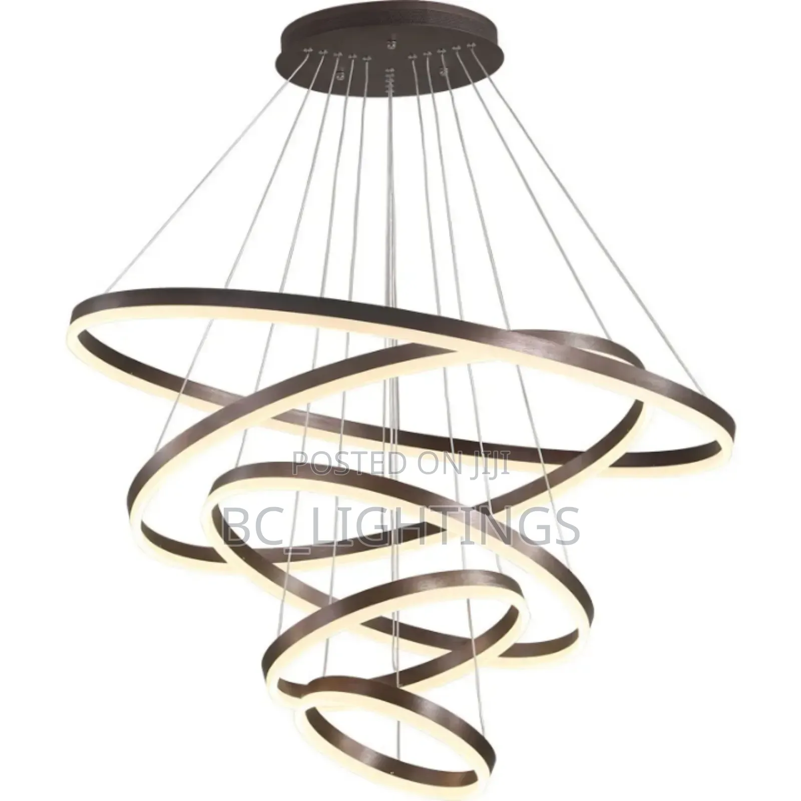 Modern Luxury Led 5 Ring Chandelier Light