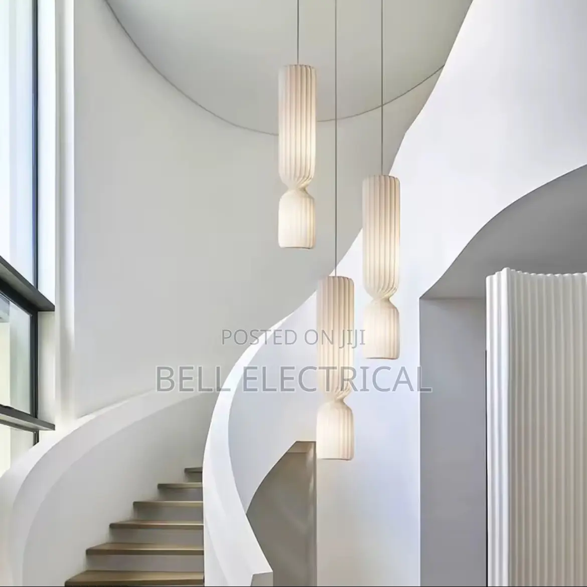 1000mm Nordic Cylinder Silk Led Pendant Lights