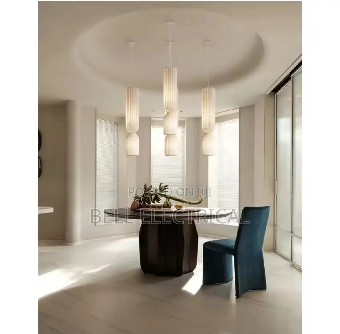 1000mm Nordic Cylinder Silk Led Pendant Lights