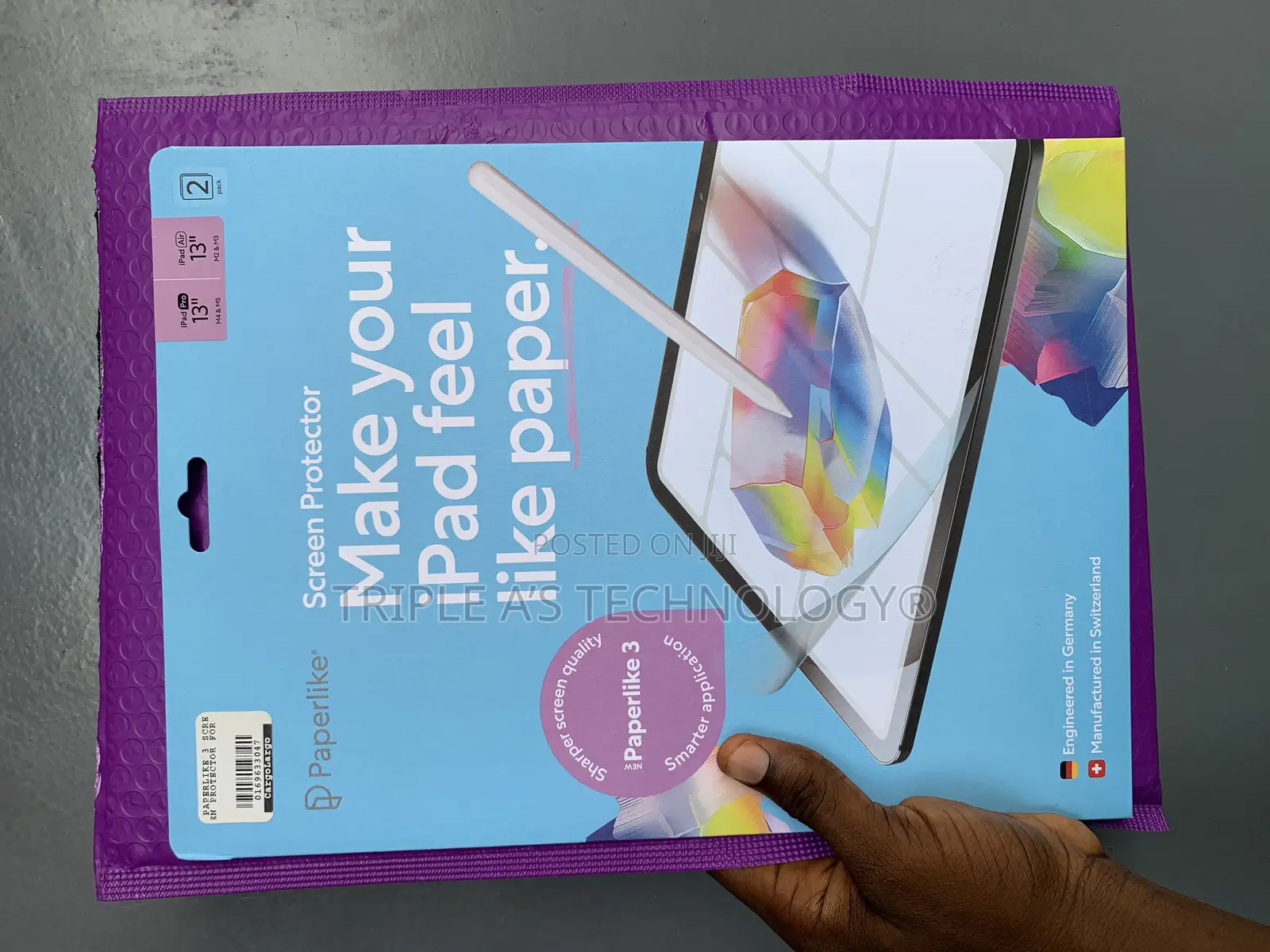 Original Paperlike 3 Screen Protector for 13 Inch iPad Pro and Air