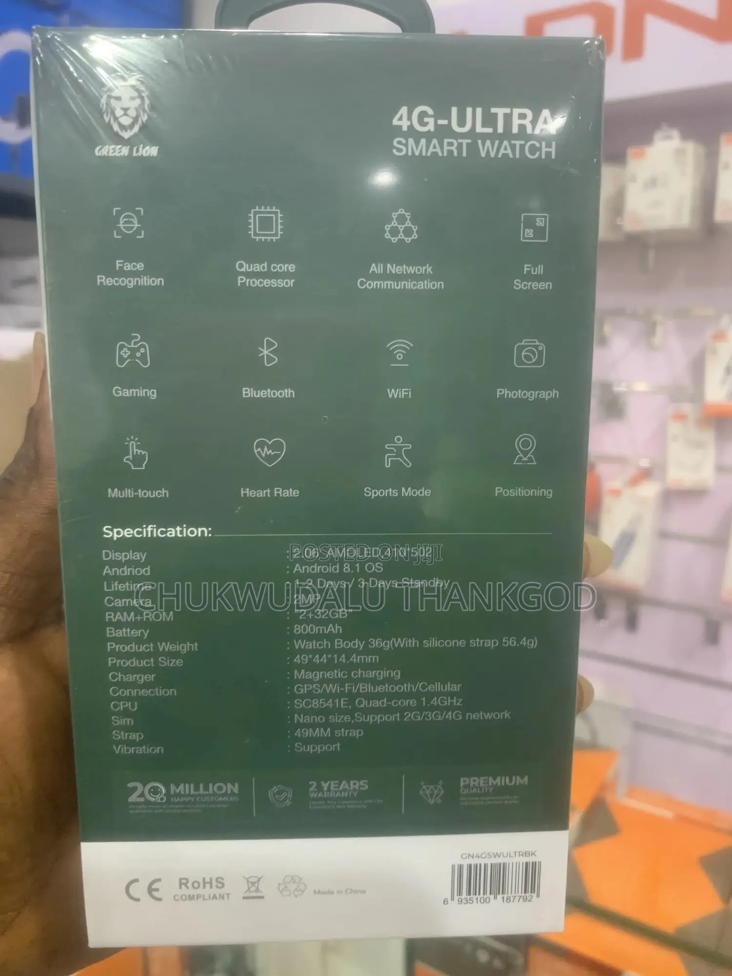 Green Lion 4g Ultra Amoled Smart Watch