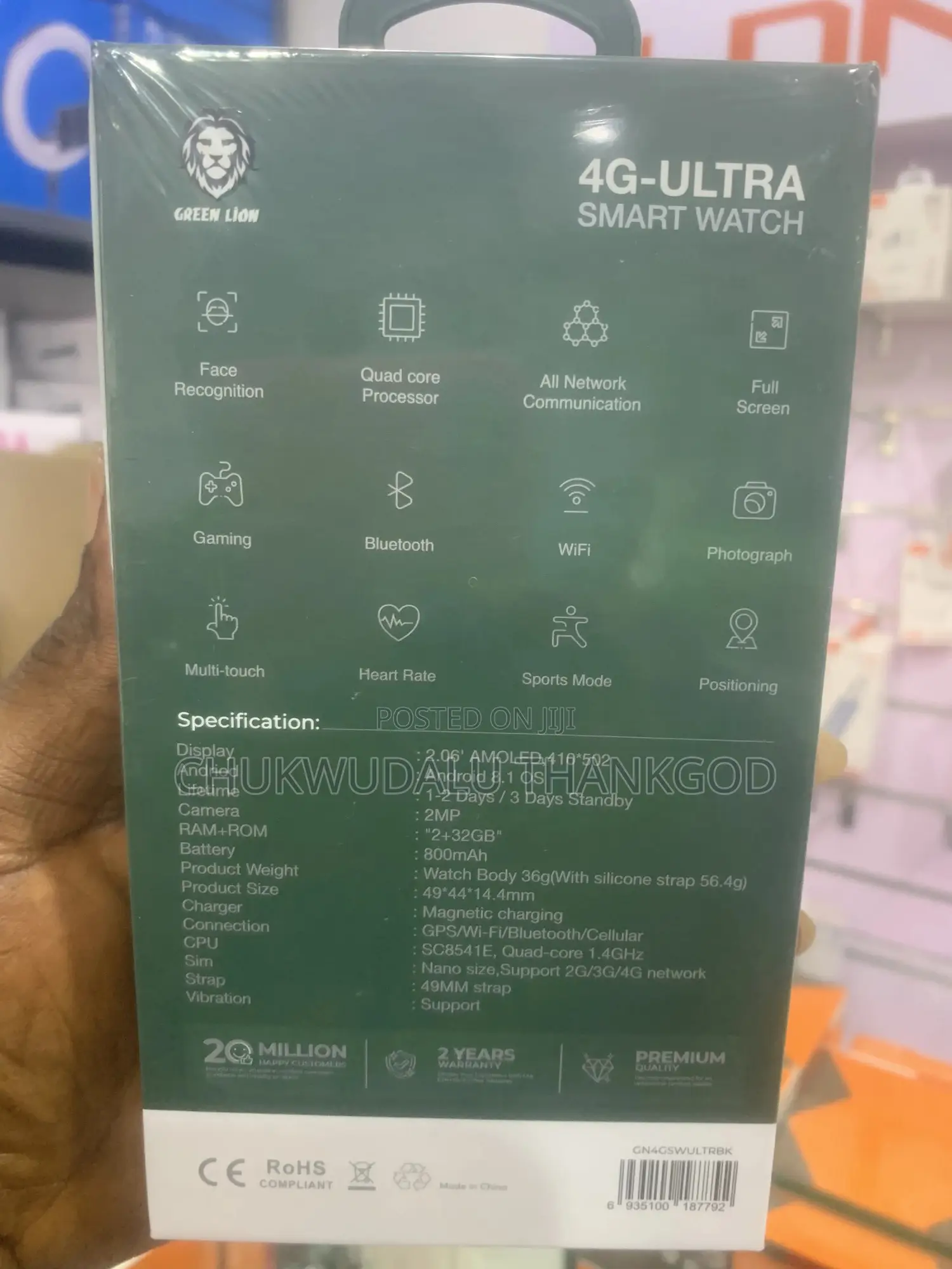 Green Lion 4g Ultra Amoled Smart Watch
