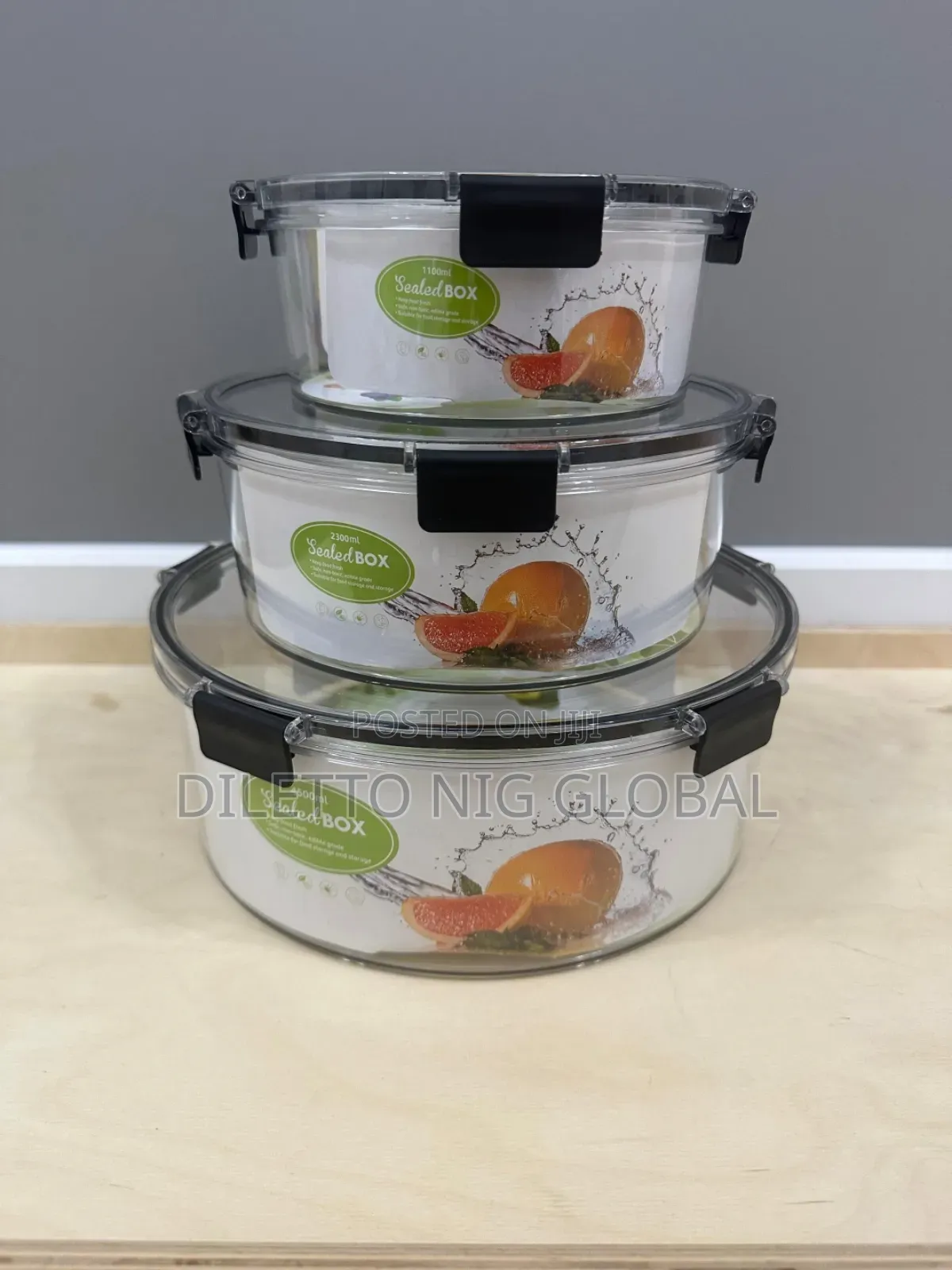 4-piece Round Food Container Storage Set
