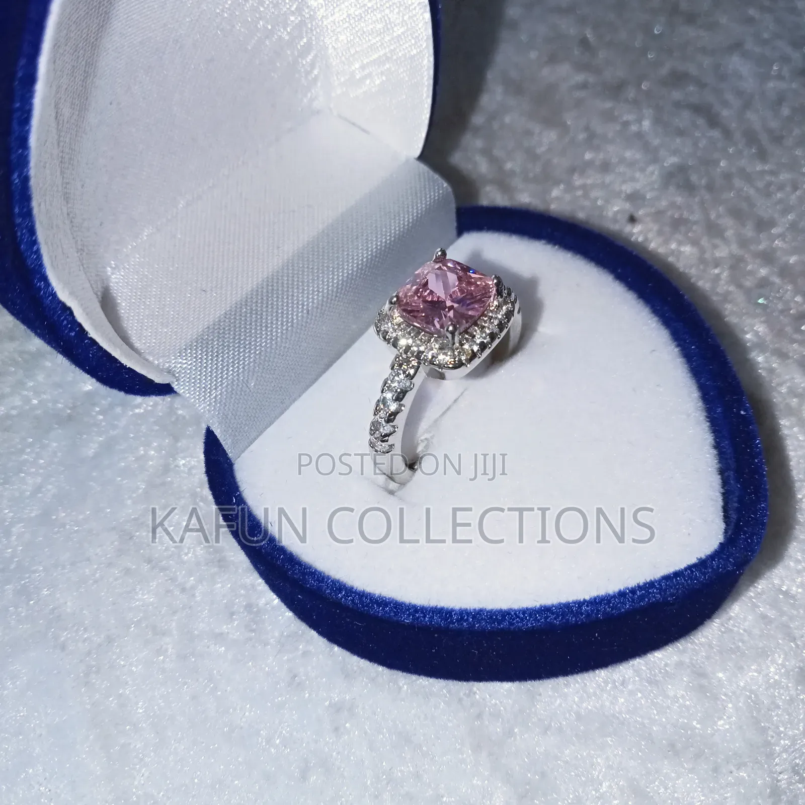 Pink Stoned Adjustable Proposal Ring
