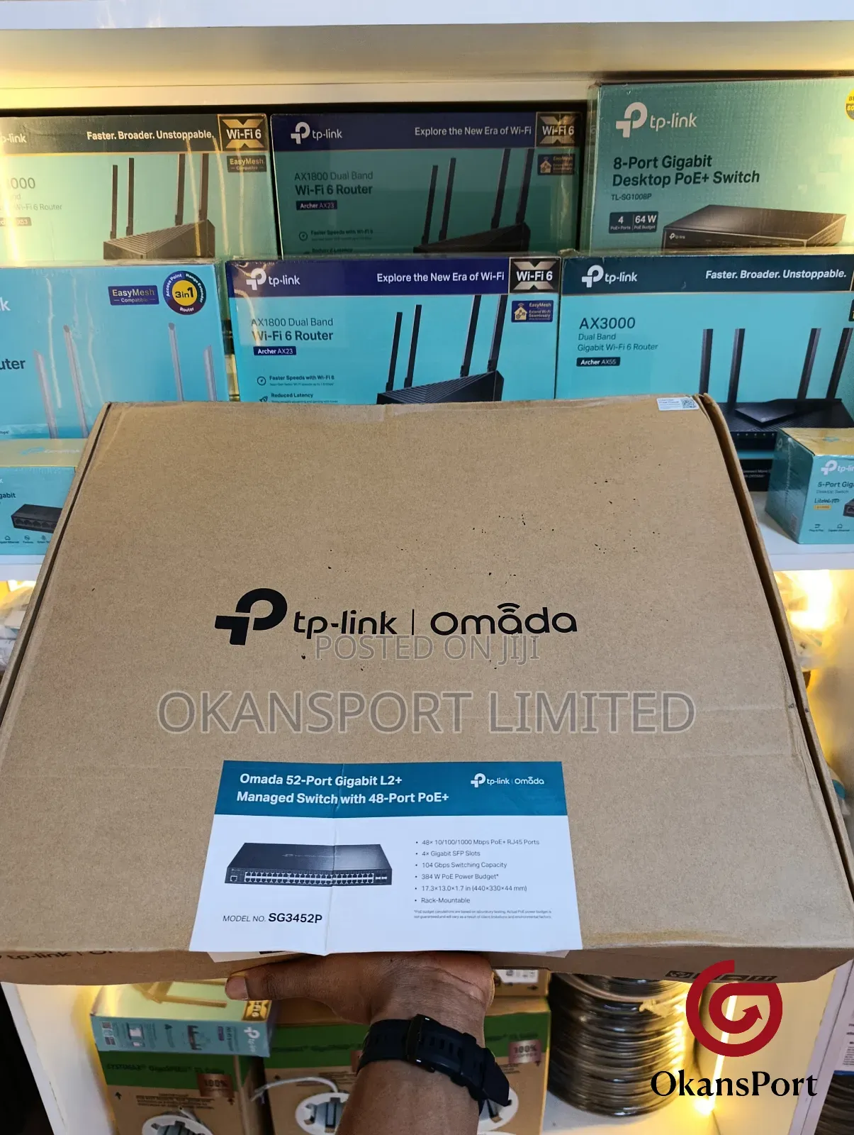 Tp-Link 48 Port Gigabit Poe+ Switch 52port Tl-Sg3452p Sg3452mp Sg3452x