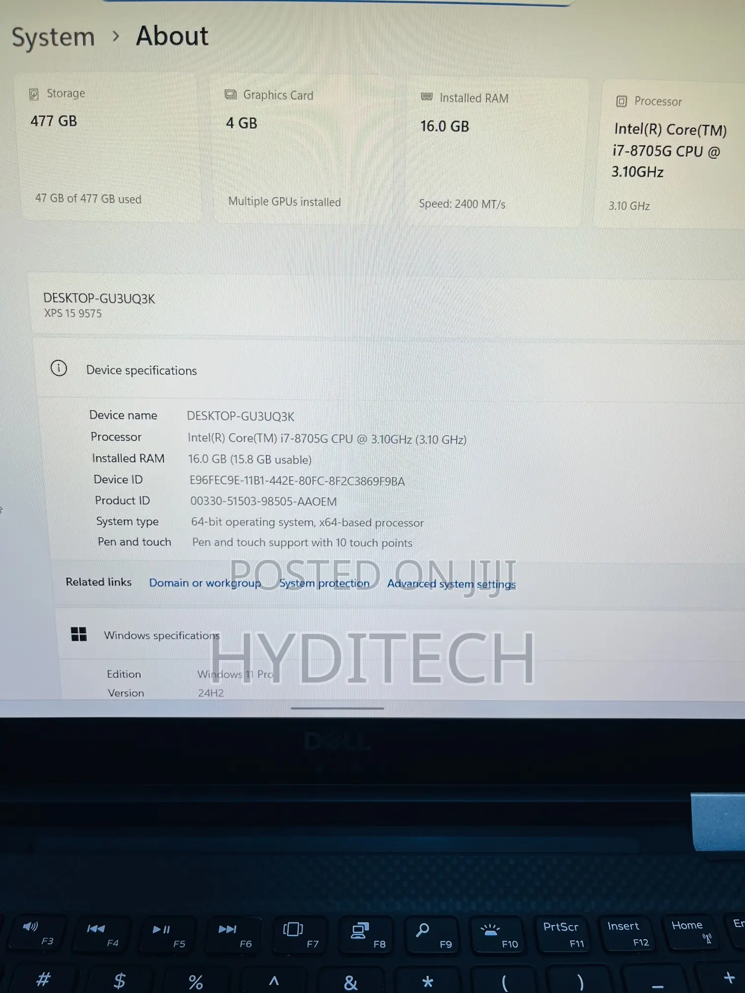 Laptop Dell XPS 15 9570 16GB Intel Core i7 SSD 512GB