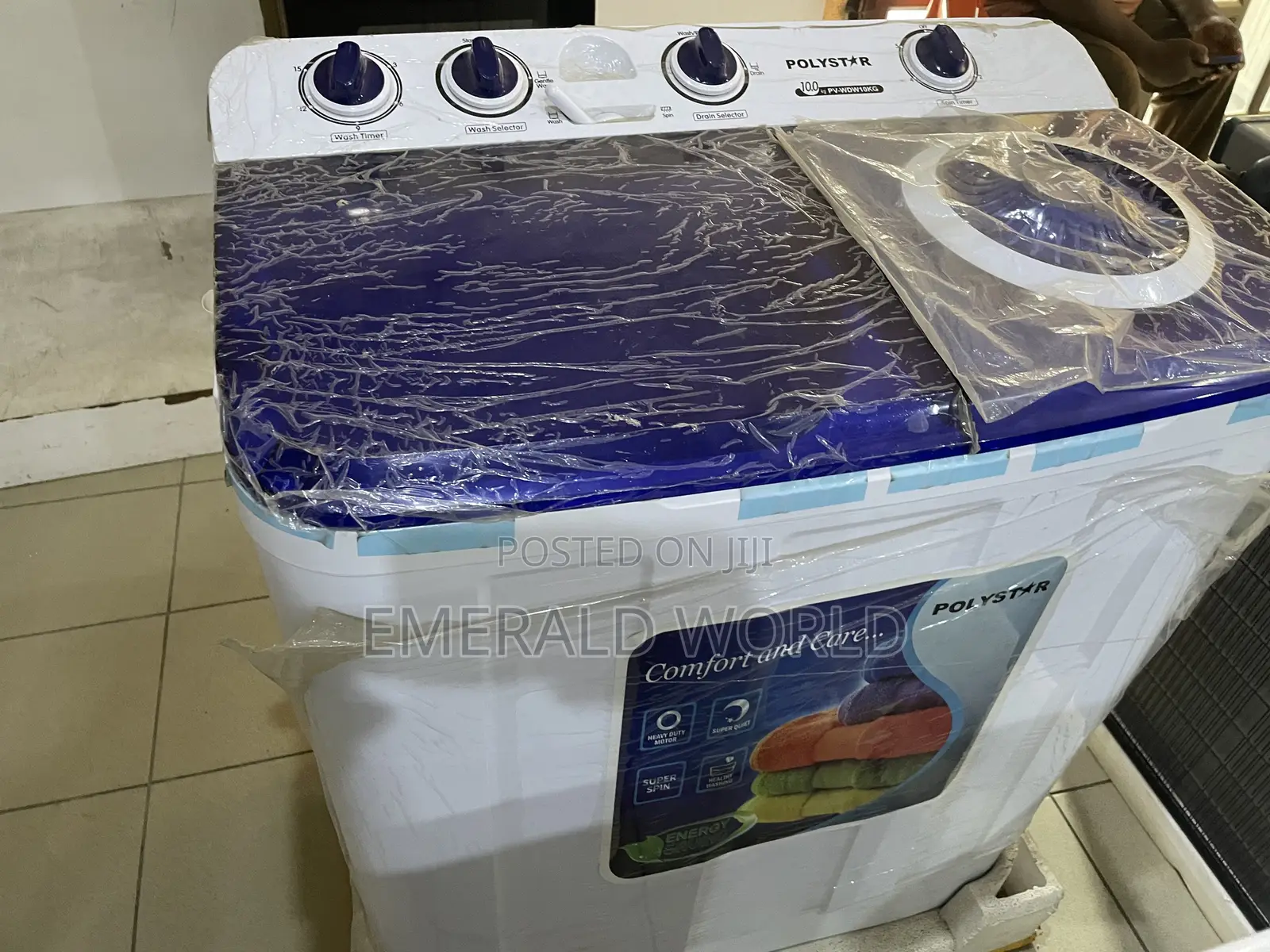 Polystar 10kg Twin Top Washing Machine