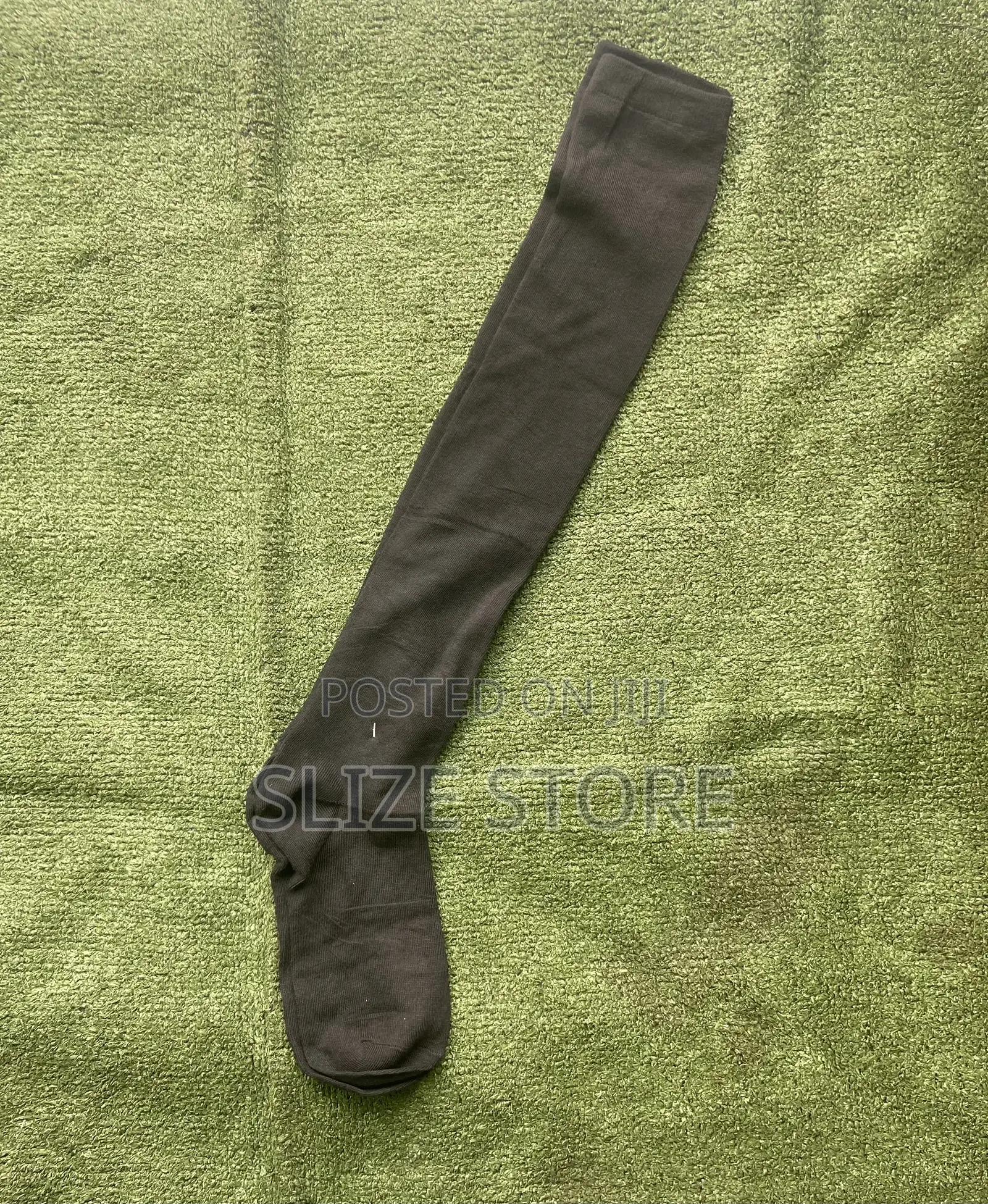 Cotton Knee High School Socks - Black