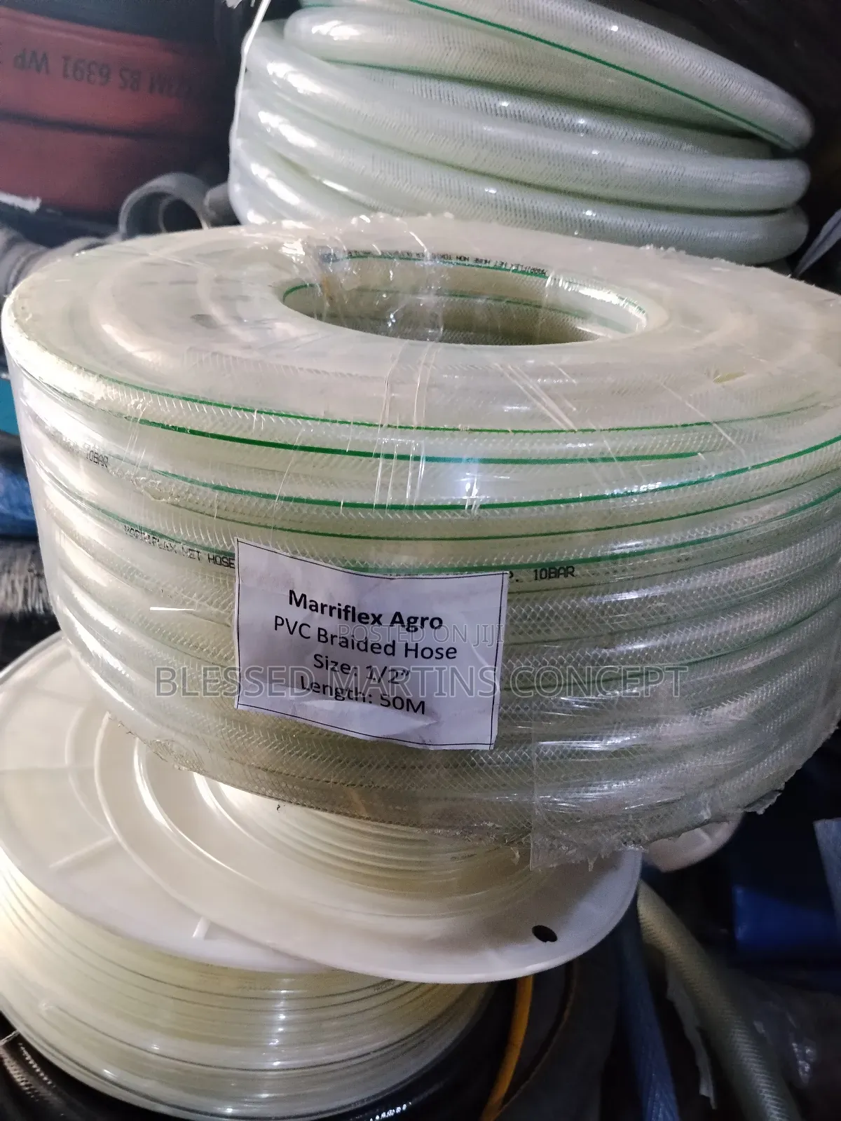 1/2" Braided Agro PVC Hose. Length:50 Meters