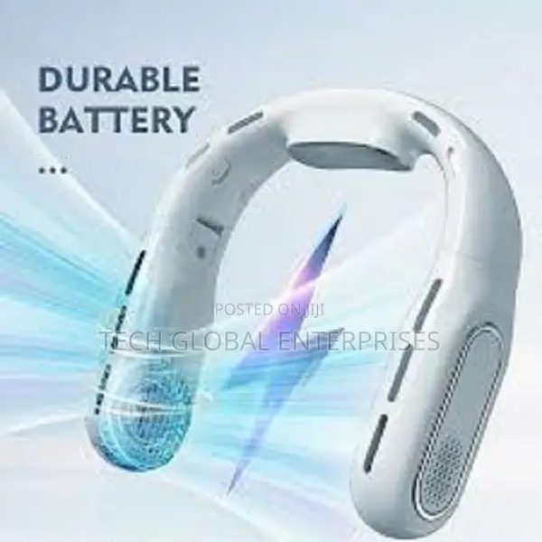 Foldable Rechargeable Hanging Neck Fan With Rechargeable Battery