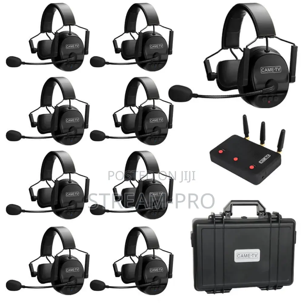 Came-Tv Kuminik8 Duplex Digital Wireless Intercom Headset - 9 Users