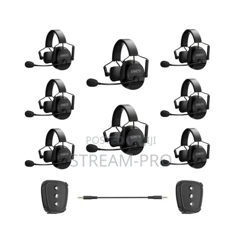 Came-Tv Kuminik8 Duplex Digital Wireless Intercom Headset - 10 Users