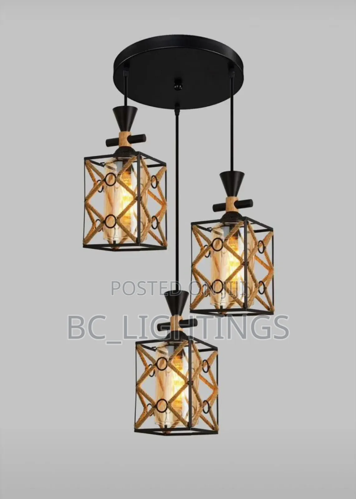 3 in 1 Iron Pendant Light
