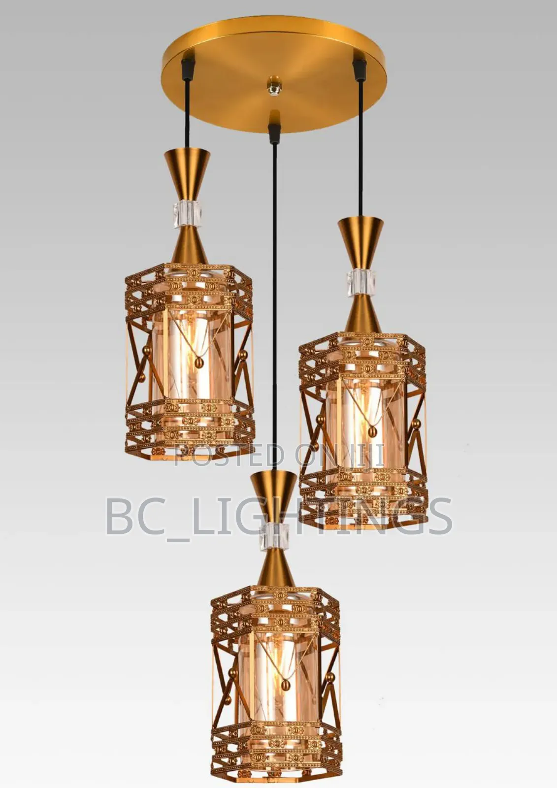 3 in 1 Iron Pendant Light