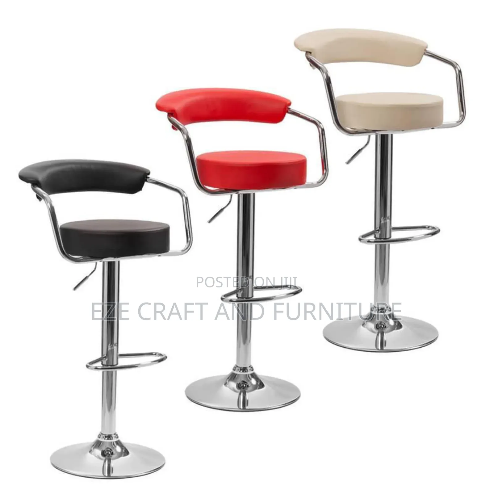 Adjustable Round Bar Stool
