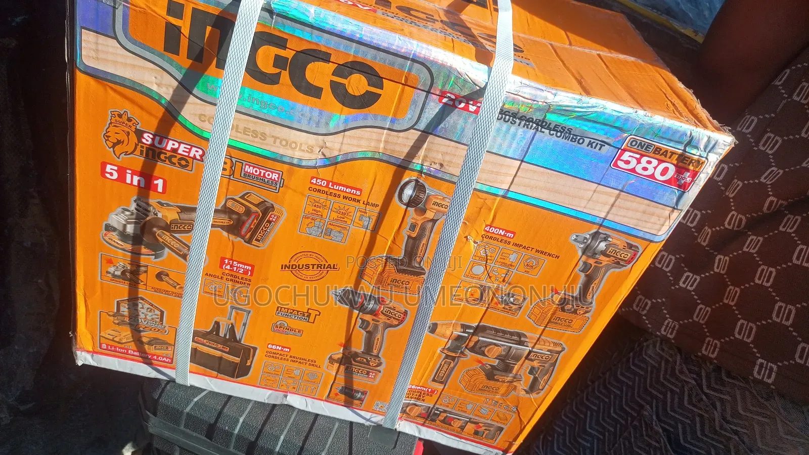 Ingco 5 in 1 Cordless Industrial Combo Kit