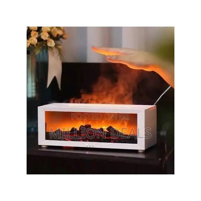 Fireplace Flame Air Diffuser Humidifier, 7 Colors Aromatherapy