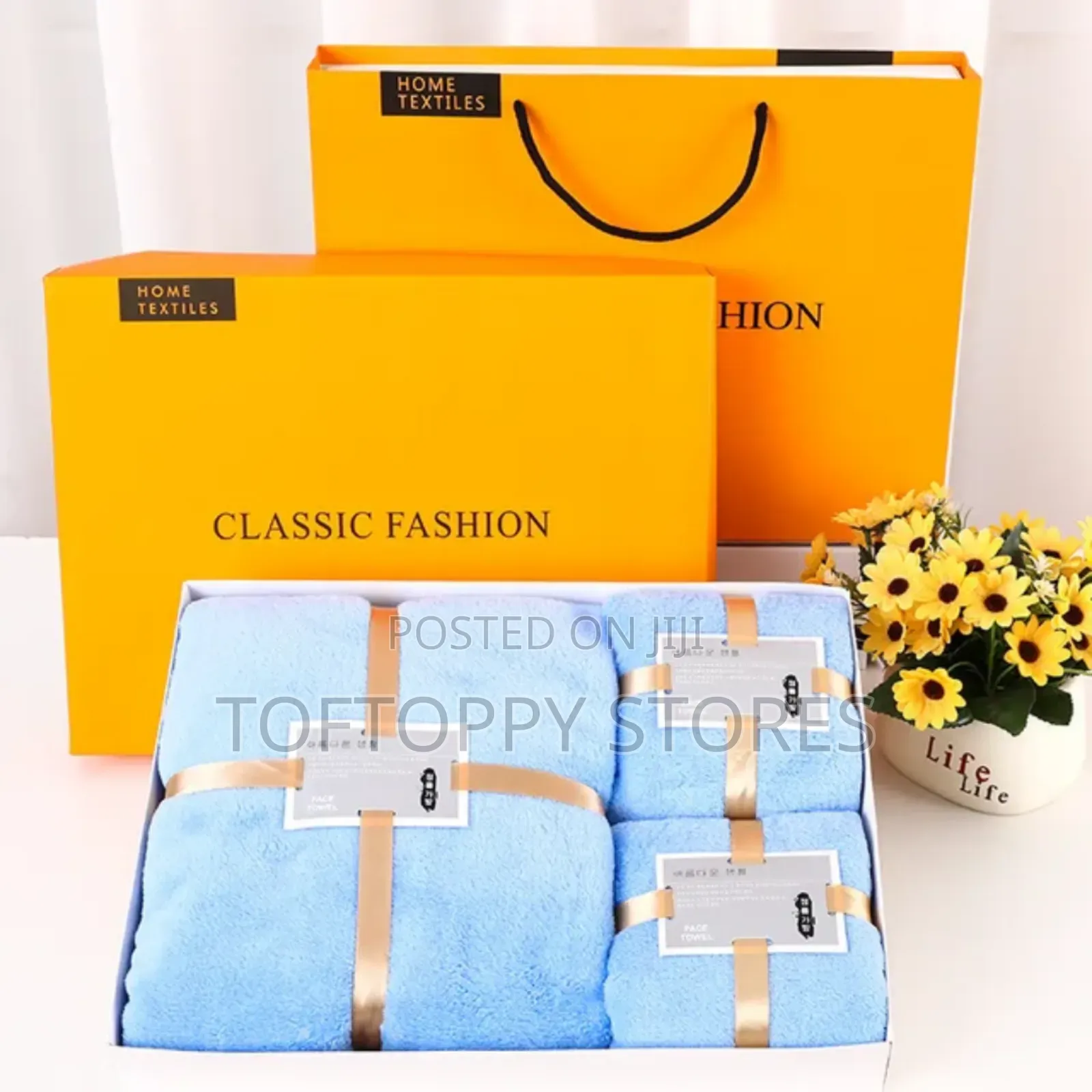 Coral Bath Towel Gift Sets 3 Pieces