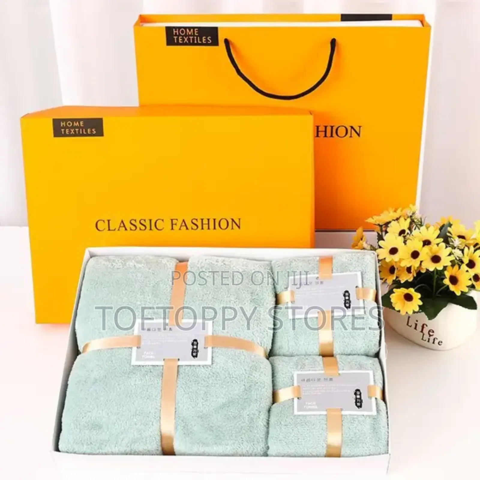 Coral Bath Towel Gift Sets 3 Pieces