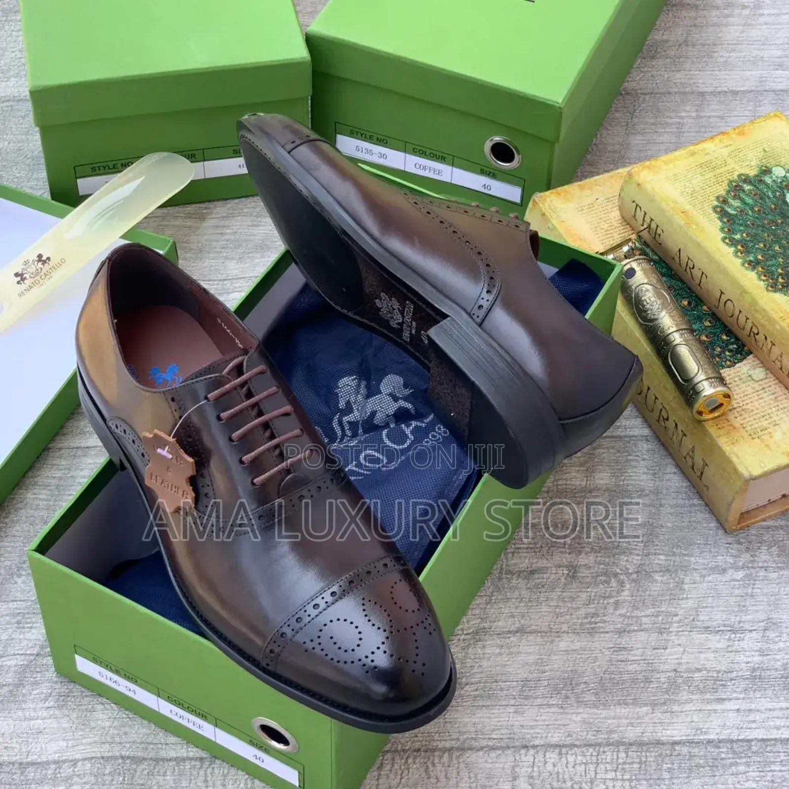 Retano Castello Genuine Leather Luxury Men's Designer Shoes