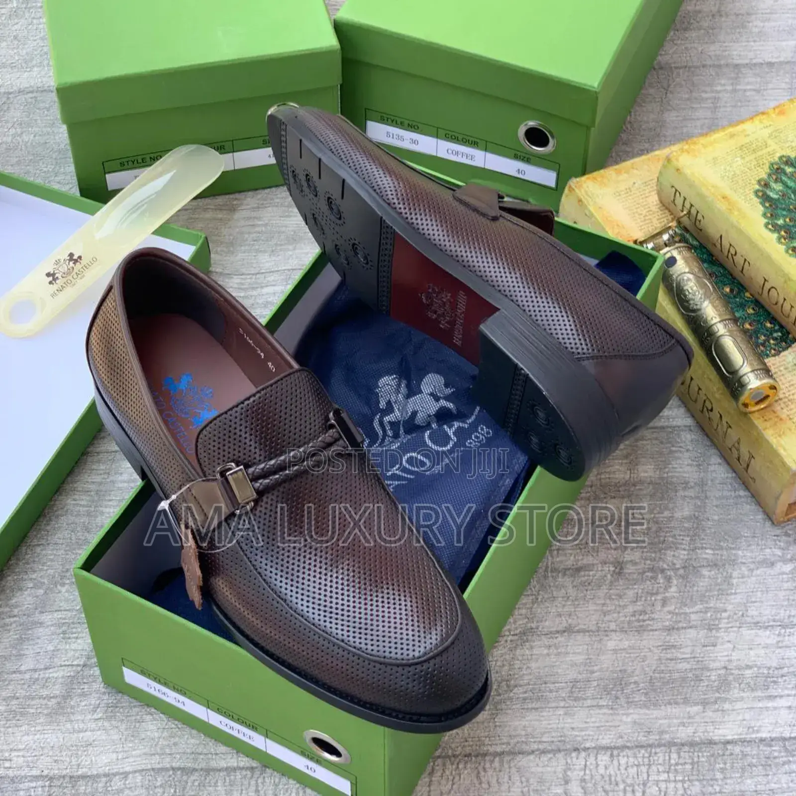 Retano Castello Genuine Leather Luxury Men's Designer Shoes