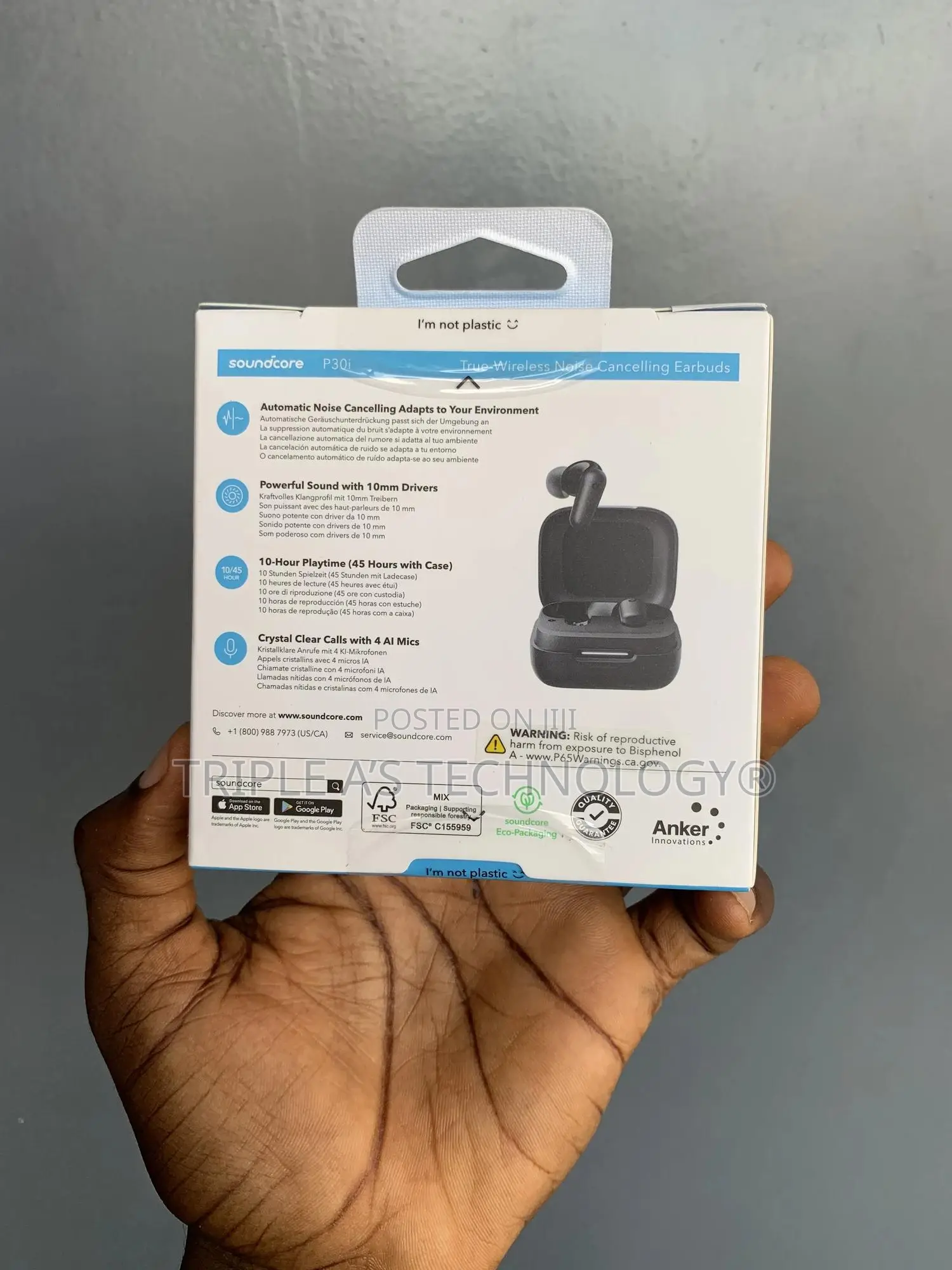 Soundcore By Anker P30i True Wireless Earbuds New Sealed, Auto Anc