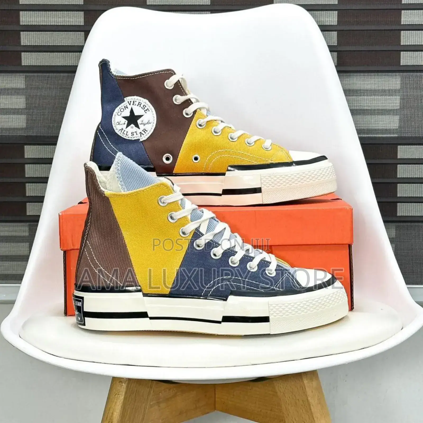 Converse Chuck Taylor 70 High Patchwork Luxury Designer Sneakers