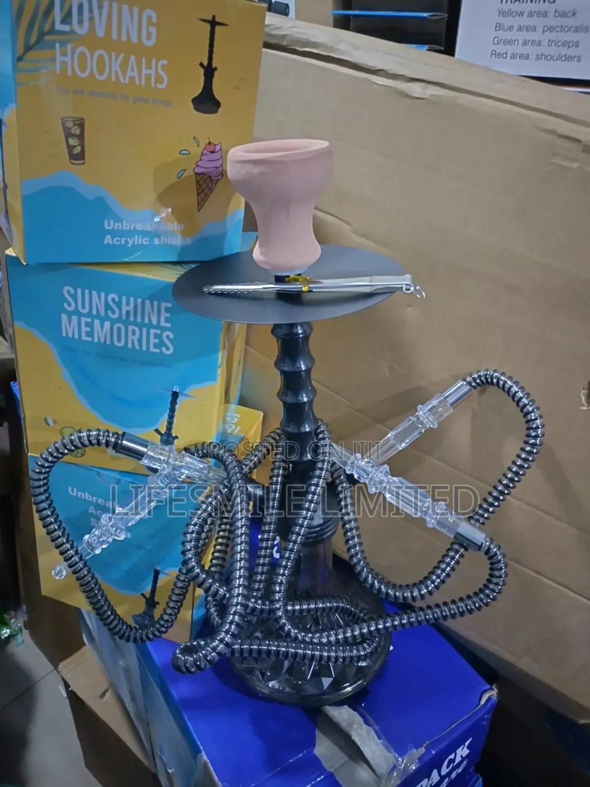 Quality Acrylic Shisha Pot for Clubs ( Double Pipe)