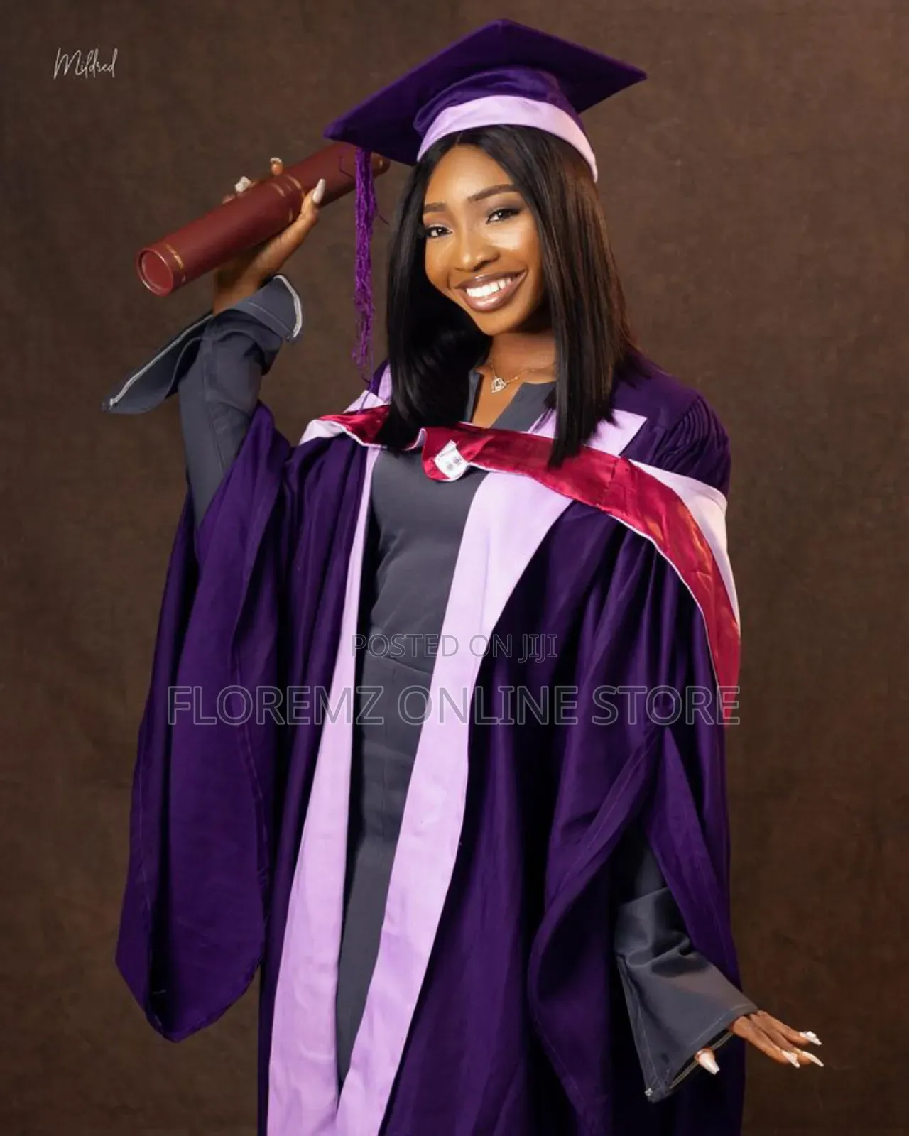 Floremz Royal Purple Academic Graduation Gown Set – Rental