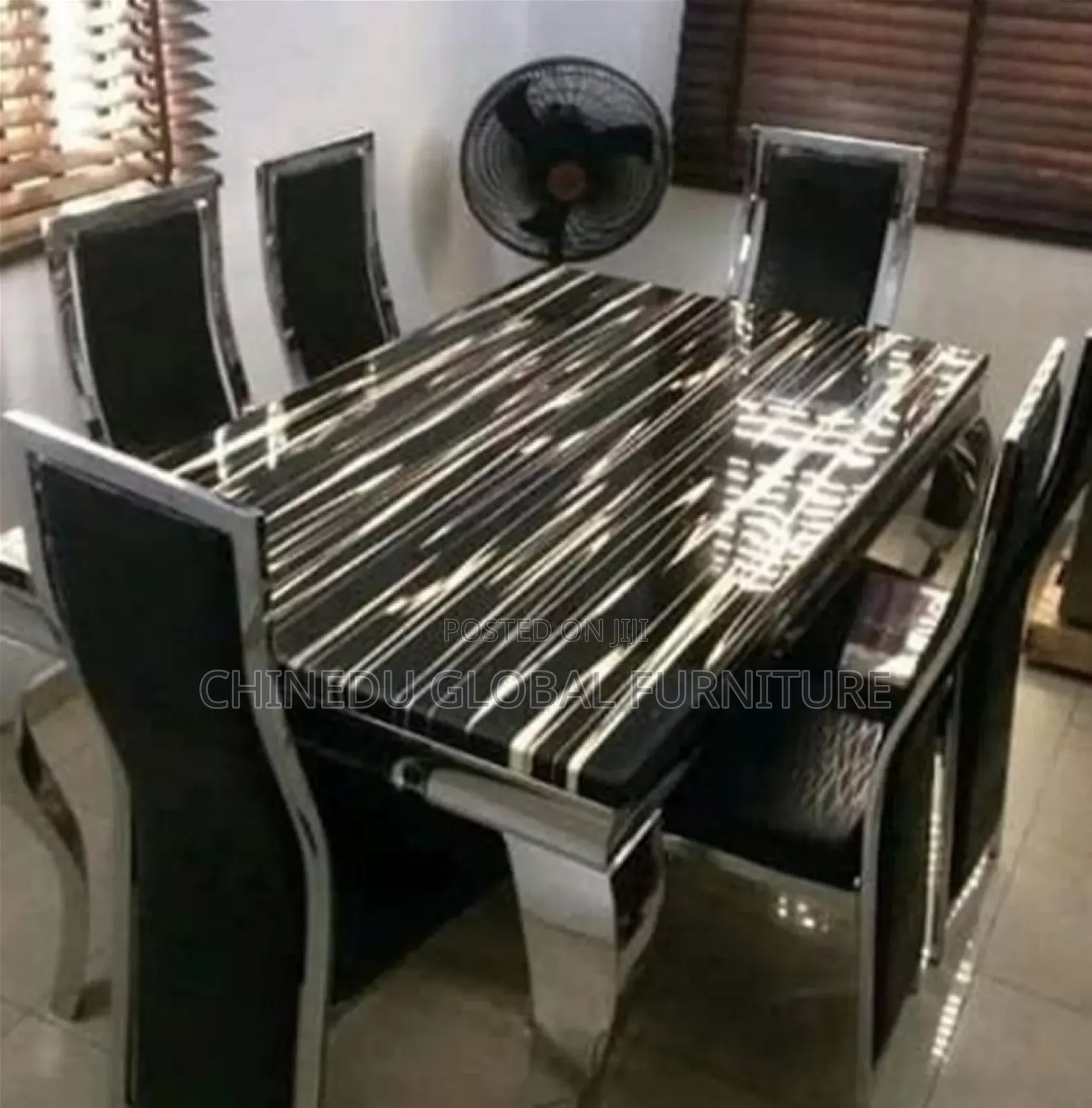 Marble Top Dining Table With 6seater